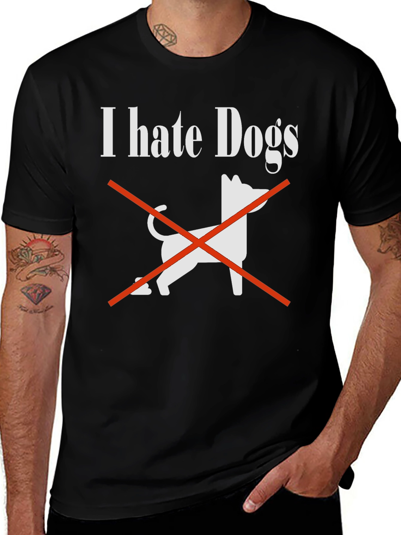 I Hate Dogs T-Shirt - Anti-Dog Humor Tee