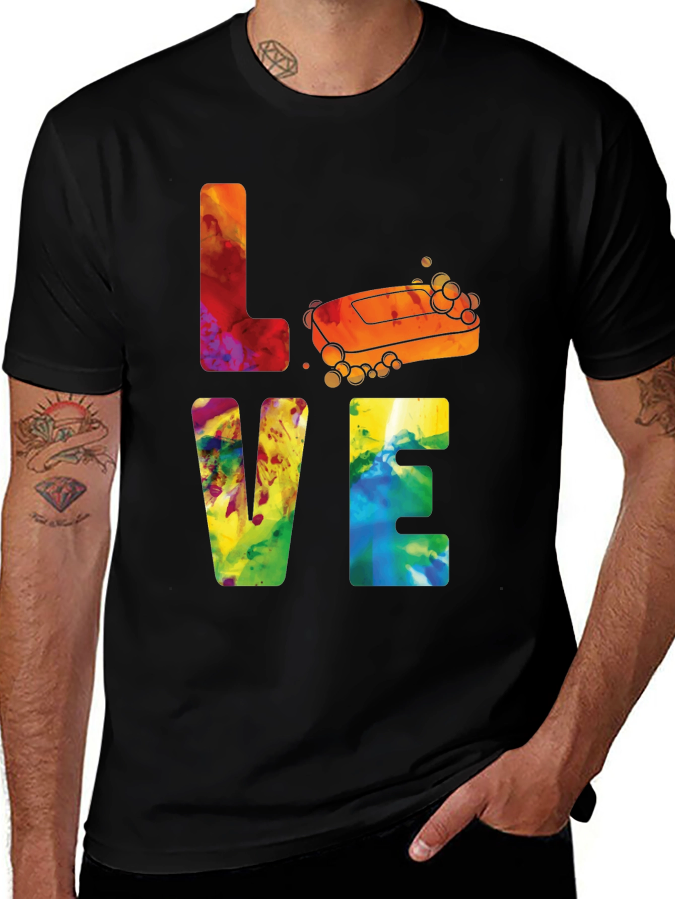 Variant 17 of Love Soap Tee - Colorful Graphic T-Shirt