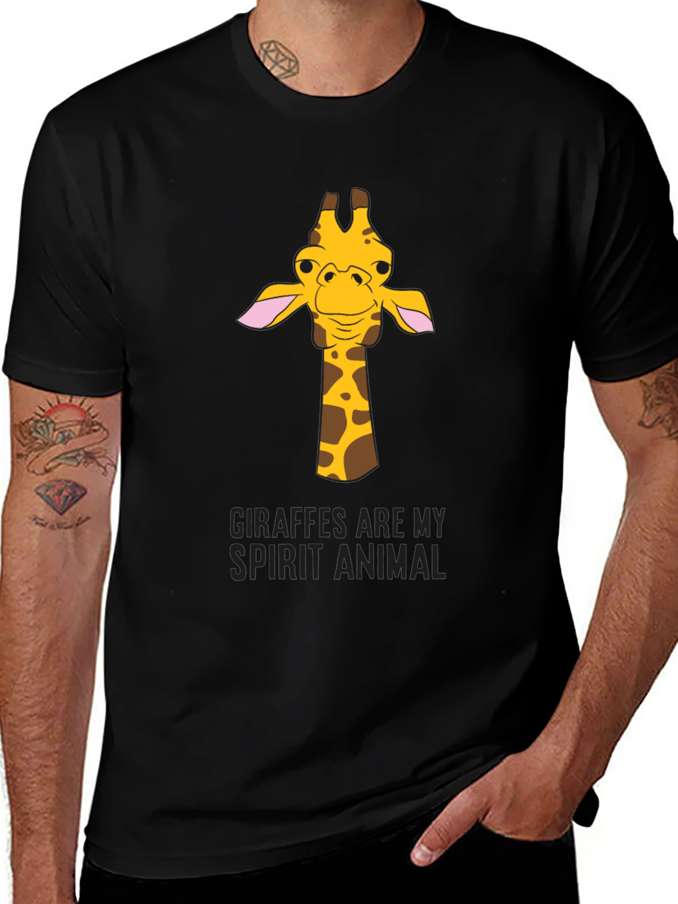 Variant 13 of Giraffe Spirit Animal Graphic Tee
