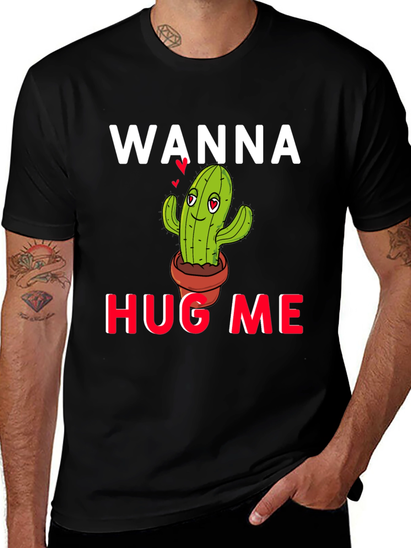 Variant 15 of Wanna Hug Me? Cactus Graphic Tee