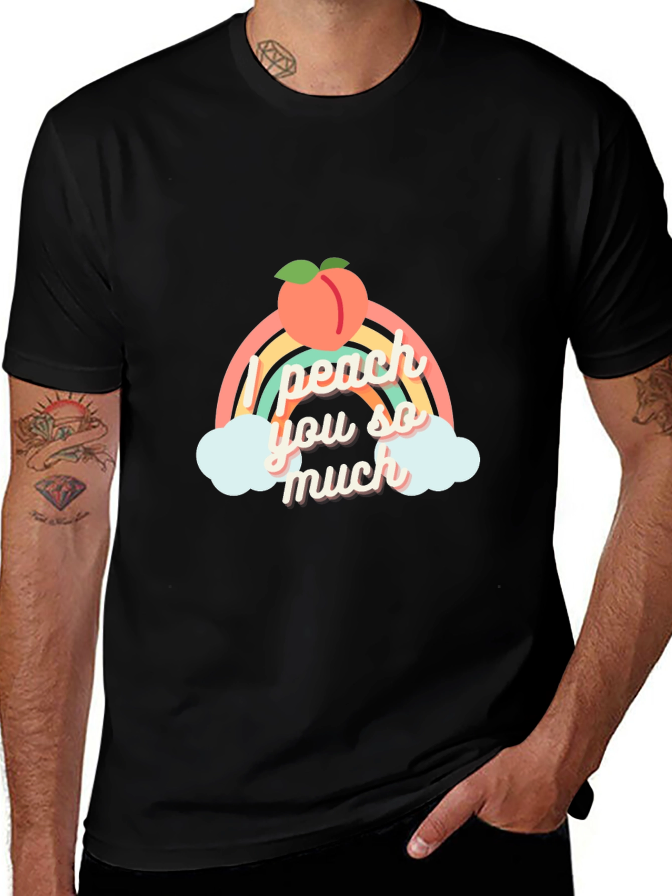 Variant 17 of I Peach You So Much Black T-Shirt