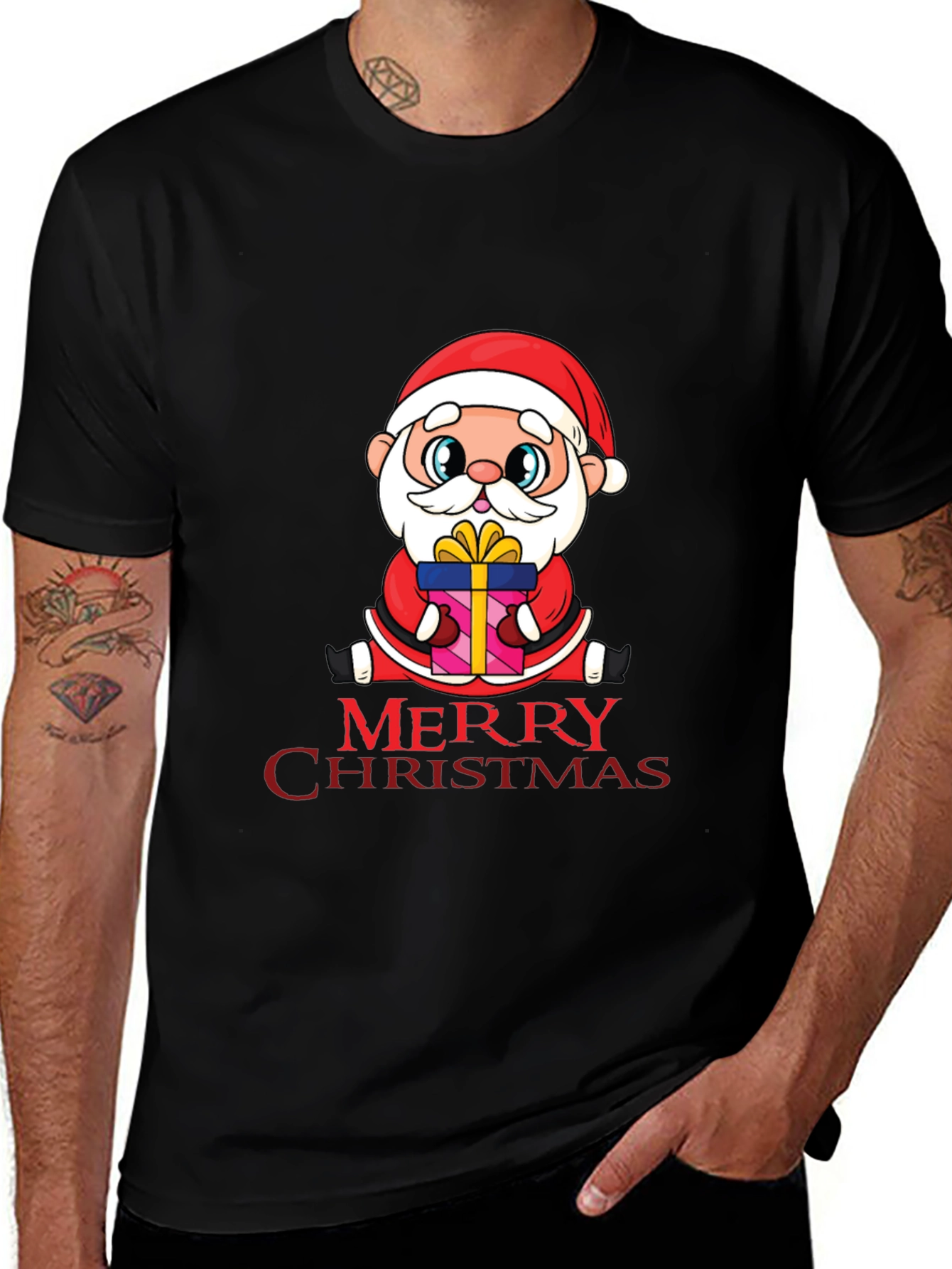 Merry Christmas Santa T-Shirt - Holiday Cheer!