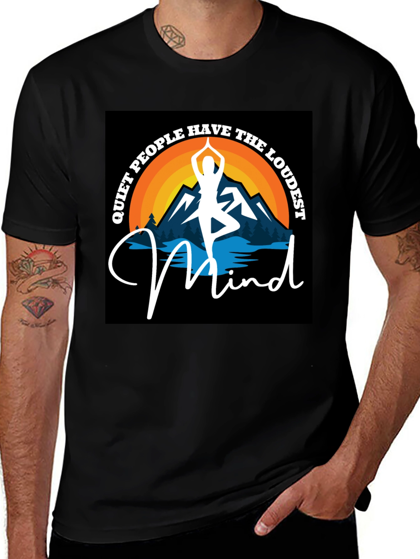 Variant 20 of Quiet People Loudest Mind Black T-Shirt