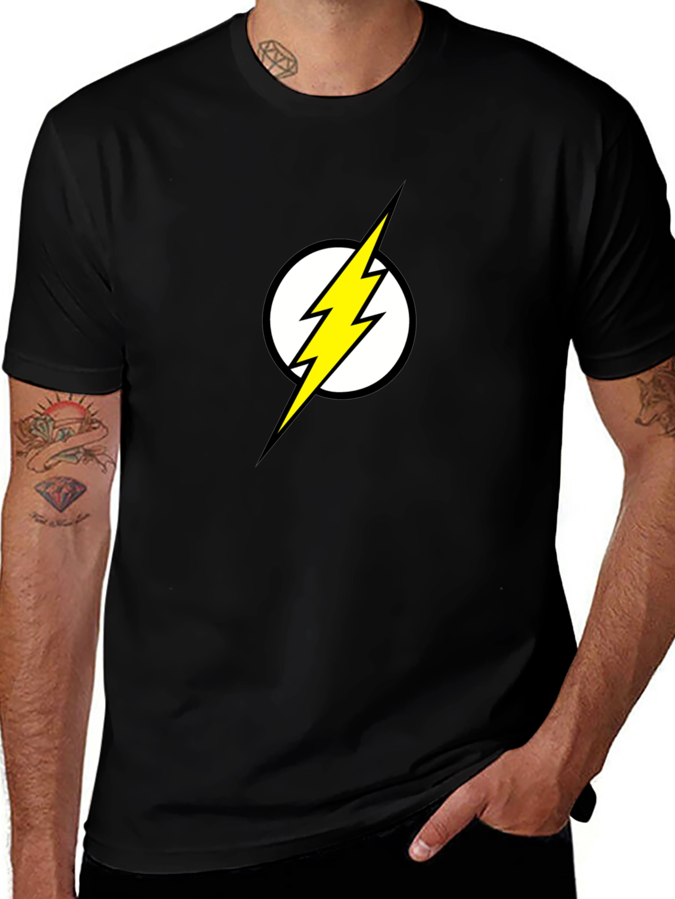 Flash Logo Graphic T-Shirt - Black