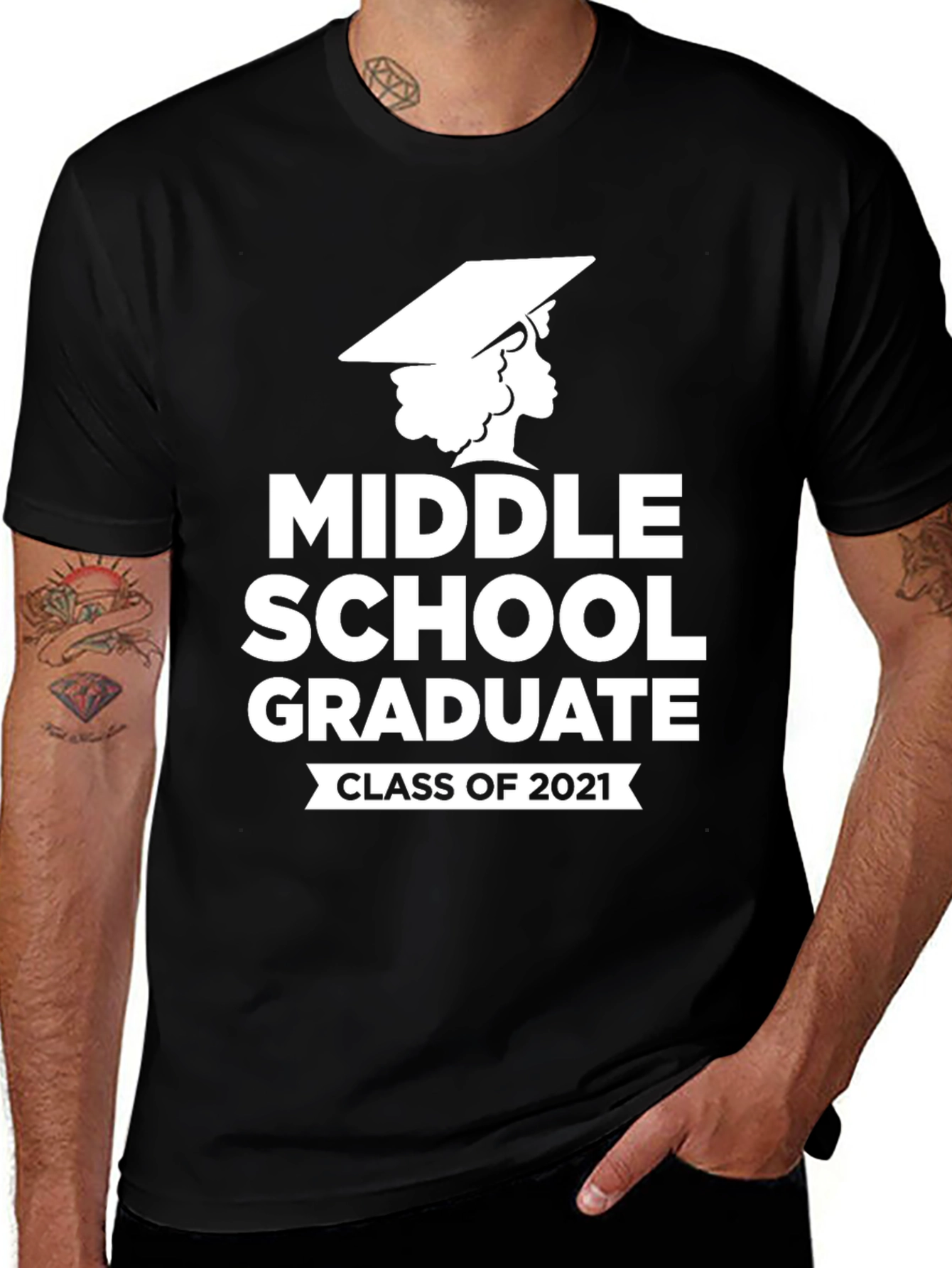 Variant 6 of Middle School Graduate T-Shirt - Class of 2021