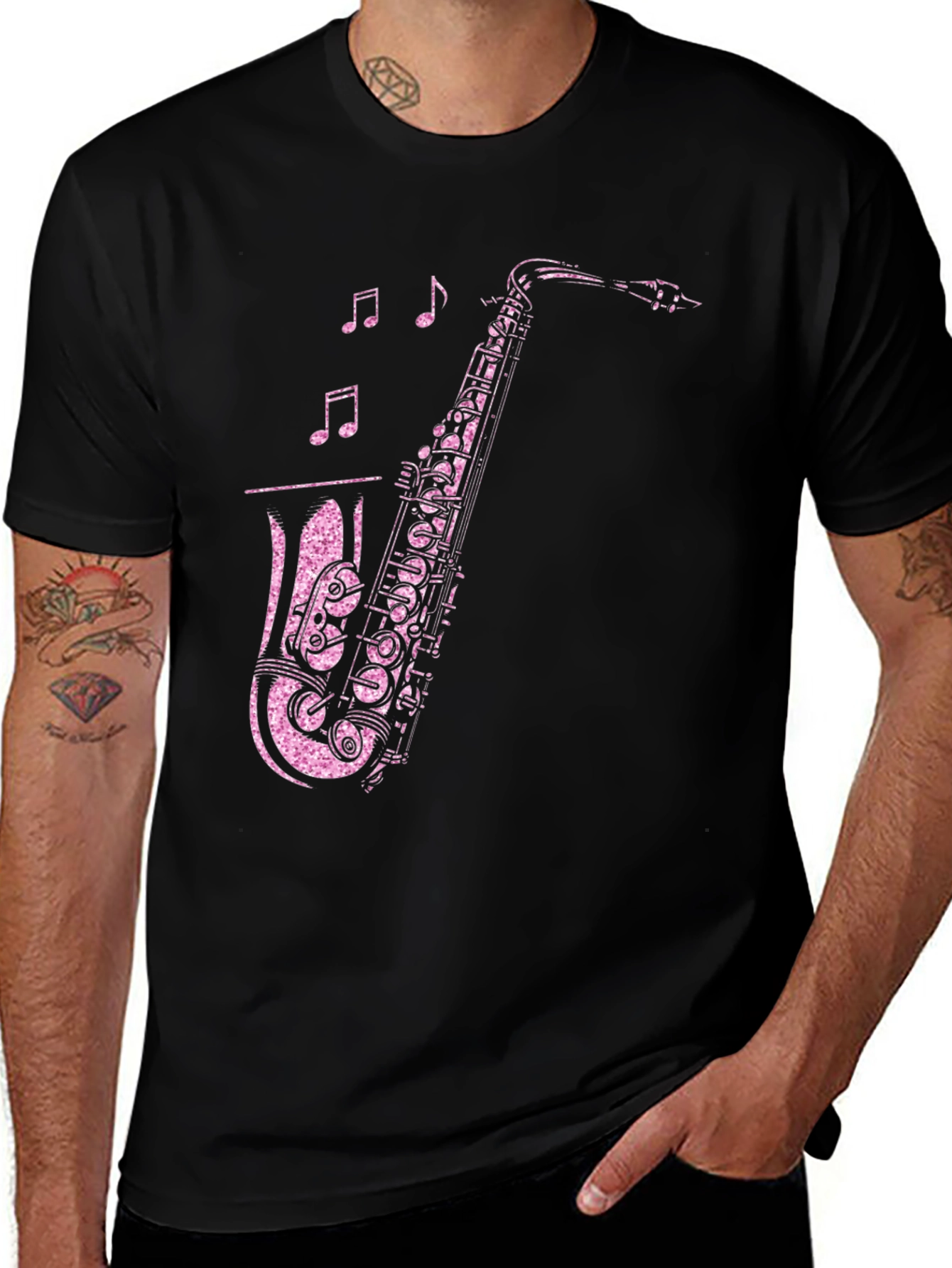 Variant 18 of Saxophone Graphic Print T-Shirt