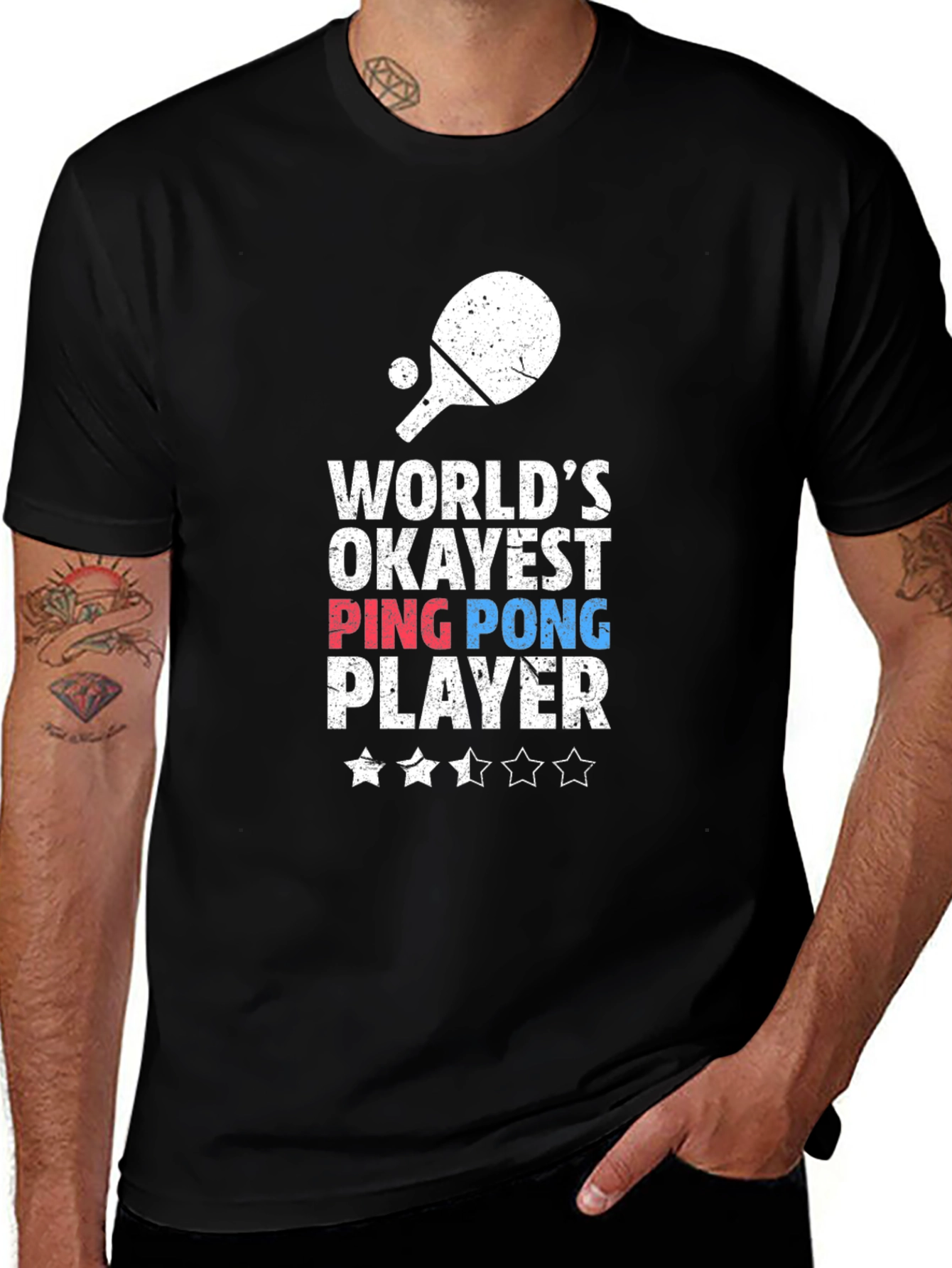 Variant 15 of World's Okayest Ping Pong Player Graphic Tee