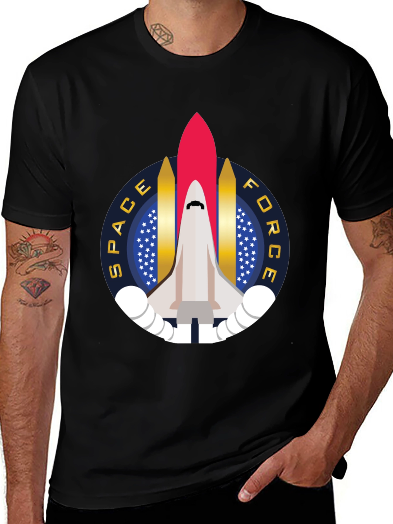 Variant 9 of Space Force Rocket Graphic T-Shirt