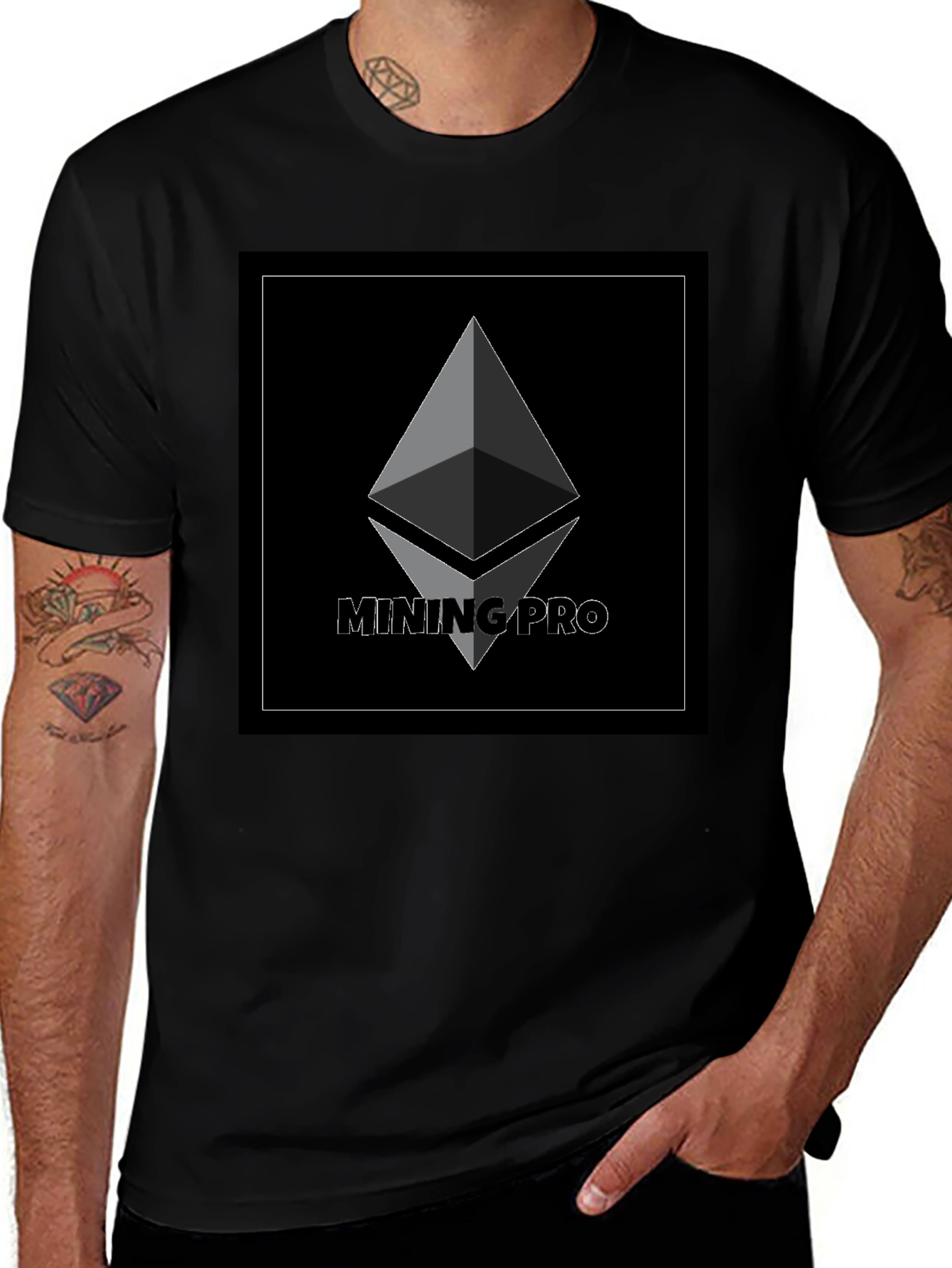 Variant 21 of Mining Pro Ethereum T-Shirt - Black Crypto Tee