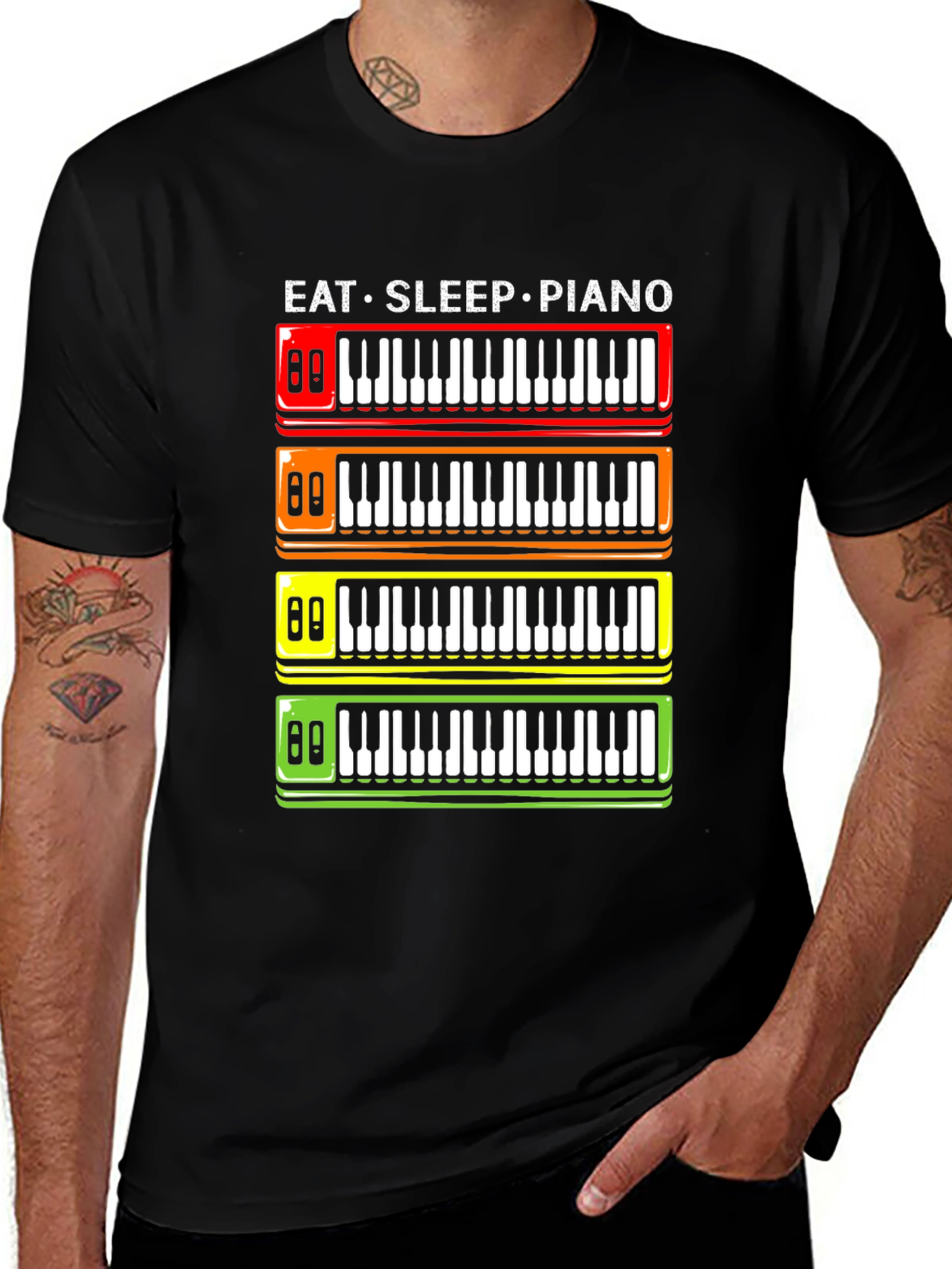 Eat Sleep Piano T-Shirt - Music Lover Tee