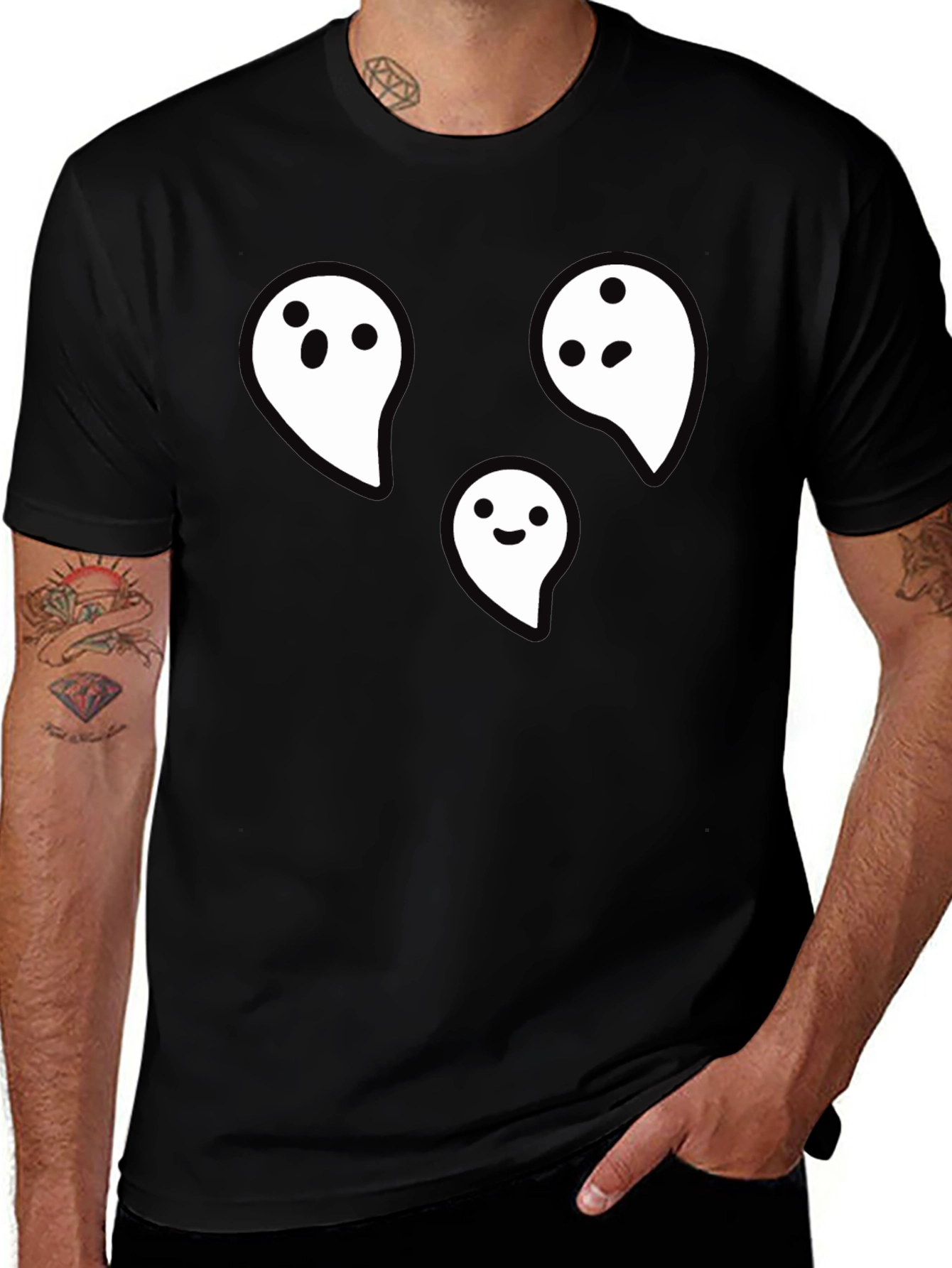 Variant 6 of Ghostly Trio Tee - Spooky Season Shirt