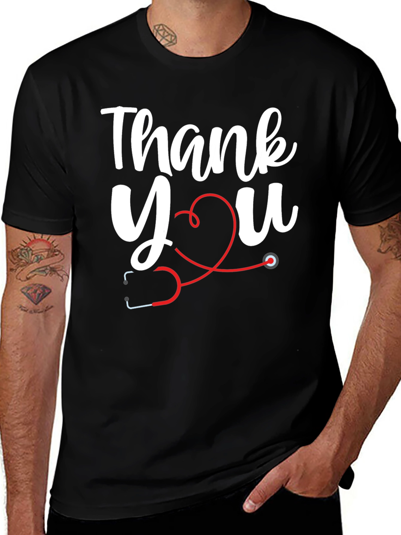 Variant 14 of Thank You Nurse T-Shirt - Stethoscope Heart