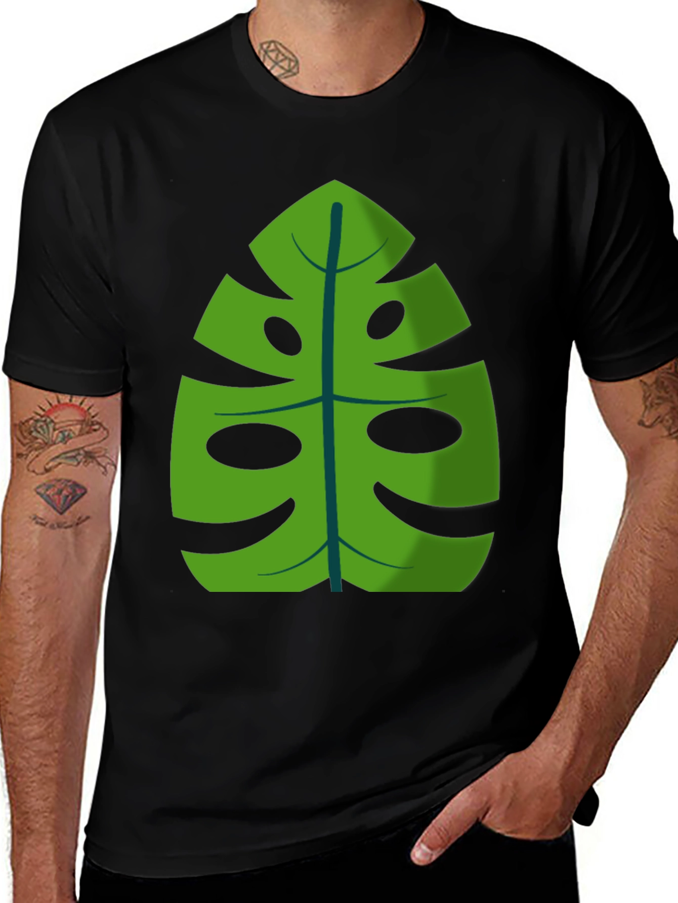 Variant 29 of Tropical Monstera Leaf Graphic Tee