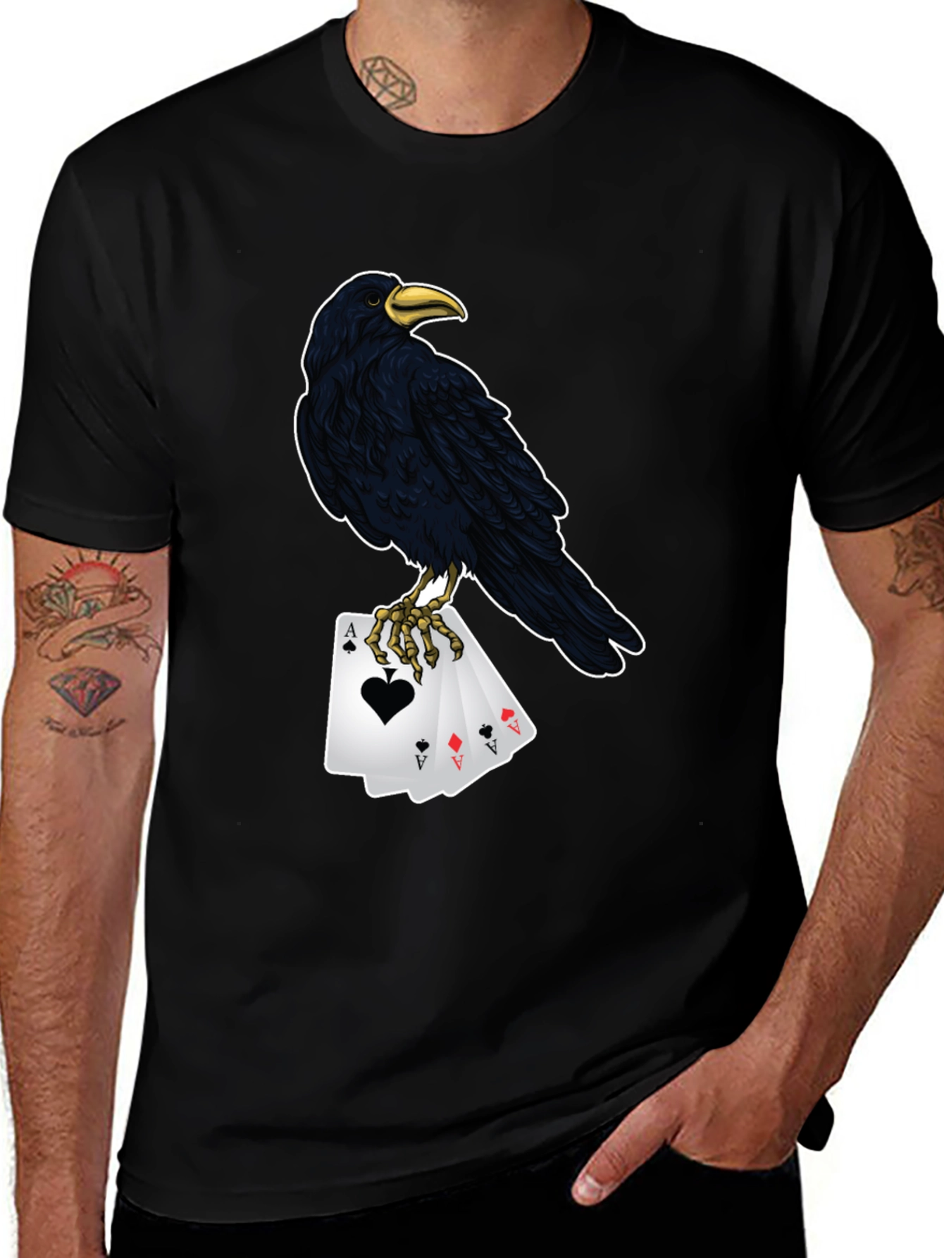 Variant 14 of Raven Ace Card Graphic Tee