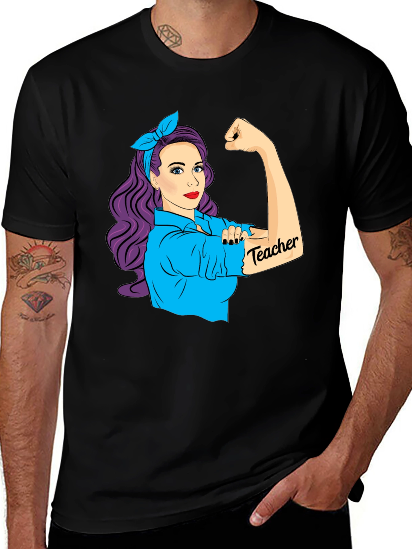 Teacher Rosie Riveter T-Shirt