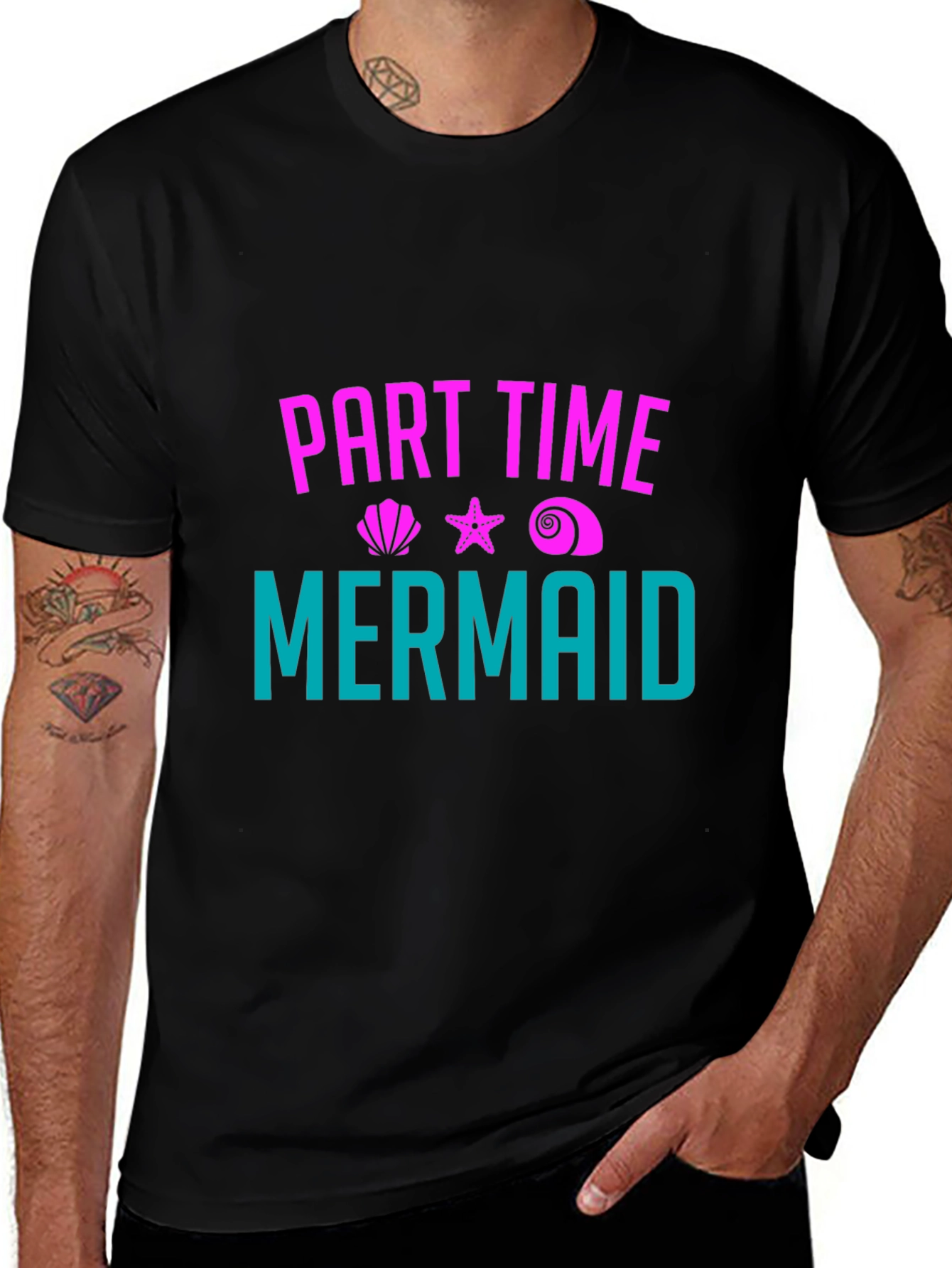 Variant 4 of Part Time Mermaid T-Shirt - Novelty Graphic Tee