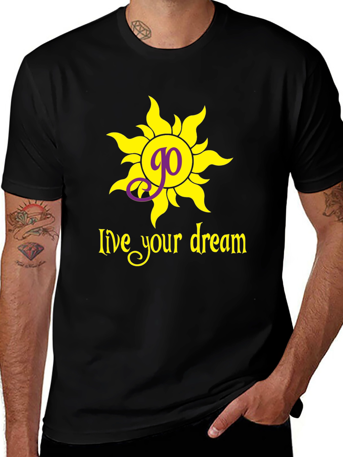 Variant 26 of Live Your Dream Black T-Shirt - Rapunzel Inspired