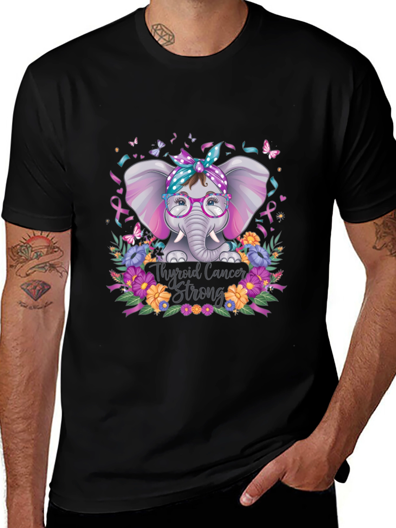 Variant 26 of Thyroid Cancer Strong Elephant T-Shirt