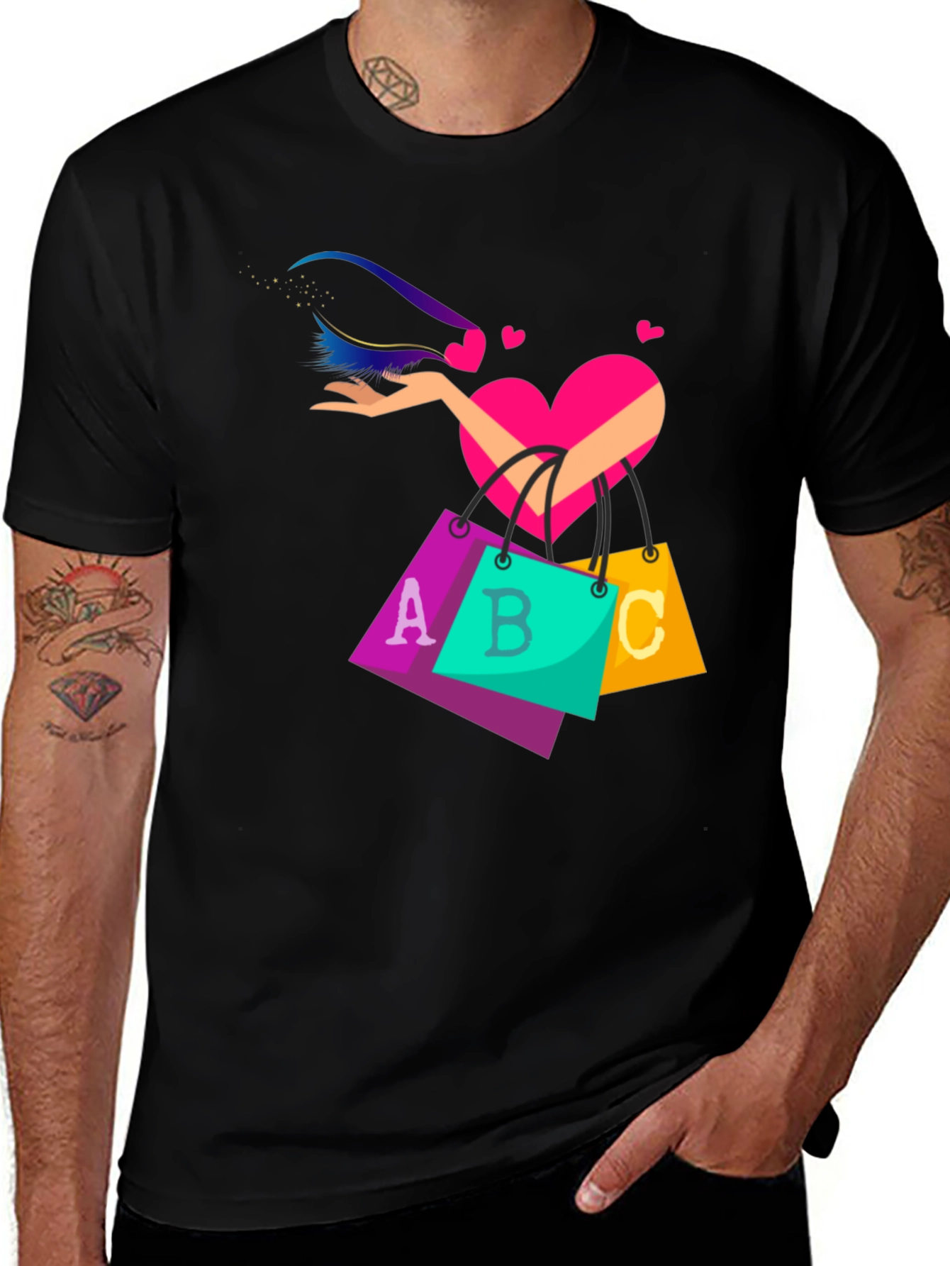 Trendy 'Love to Shop' Graphic Tee