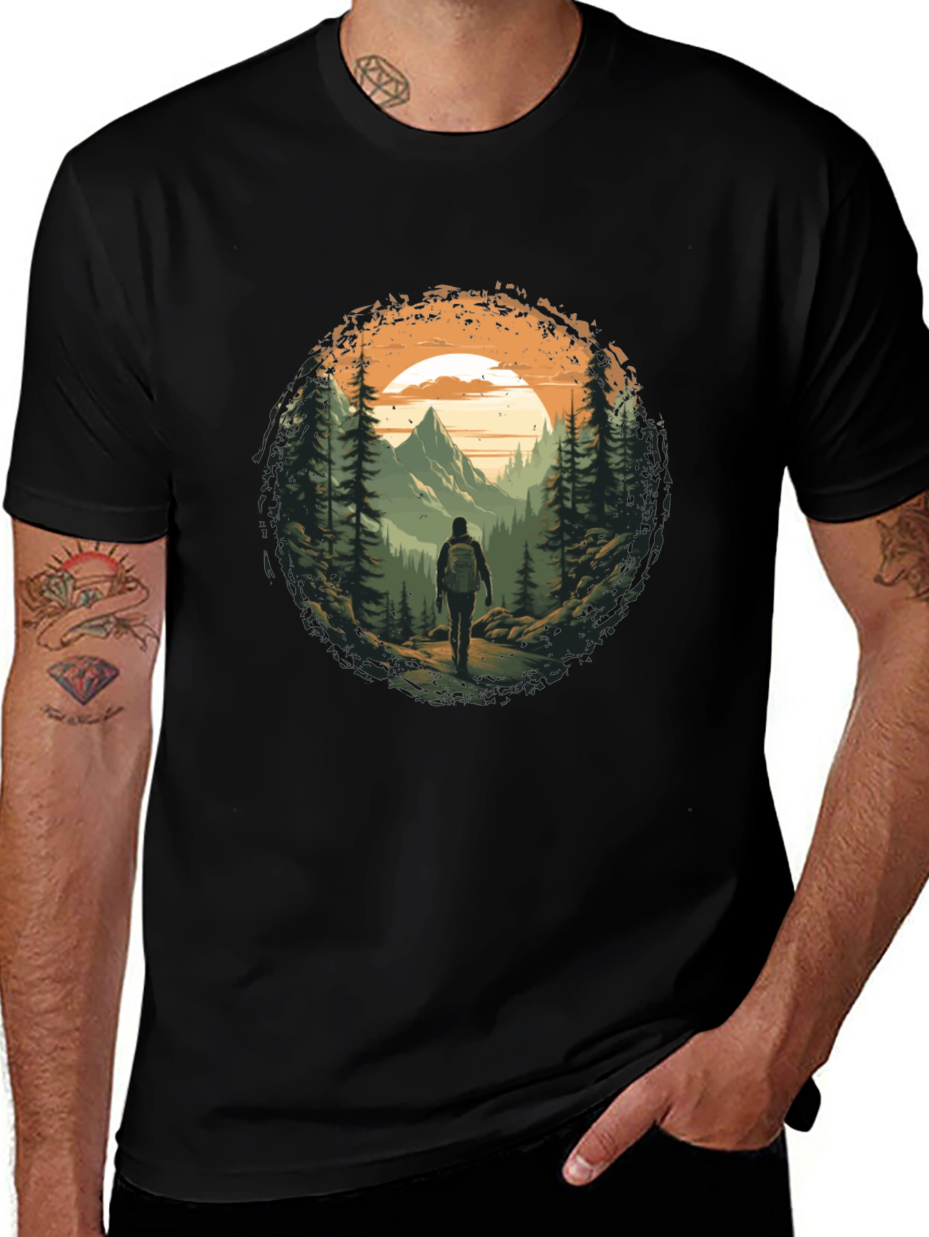 Variant 19 of Hiking Adventure Graphic Tee - Explore the Outdoors!