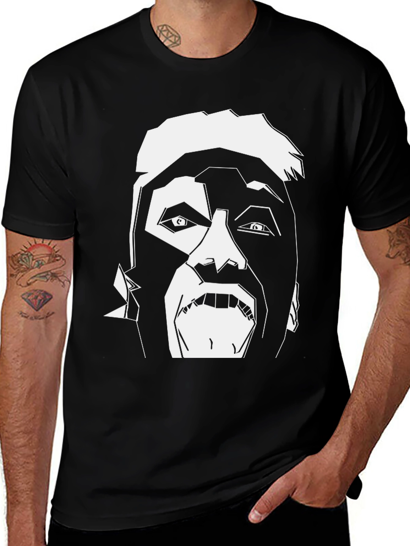 Variant 15 of Stylized Graphic T-Shirt - Bold Face Design