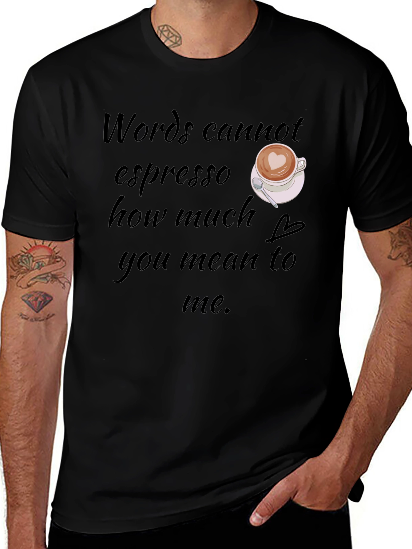Variant 19 of Espresso Love T-Shirt - Coffee Heart Design