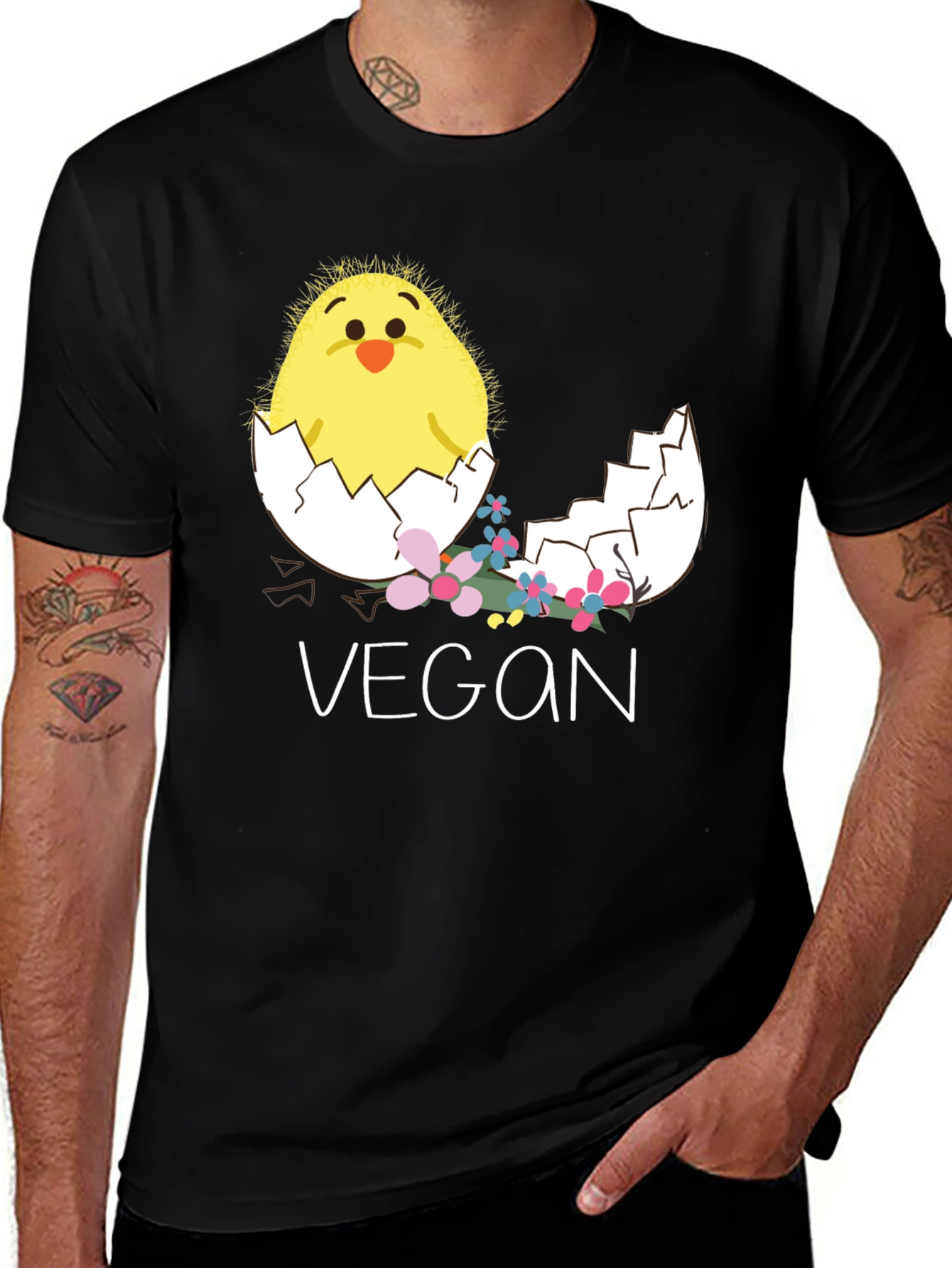 Variant 3 of Vegan Chick in Egg T-Shirt