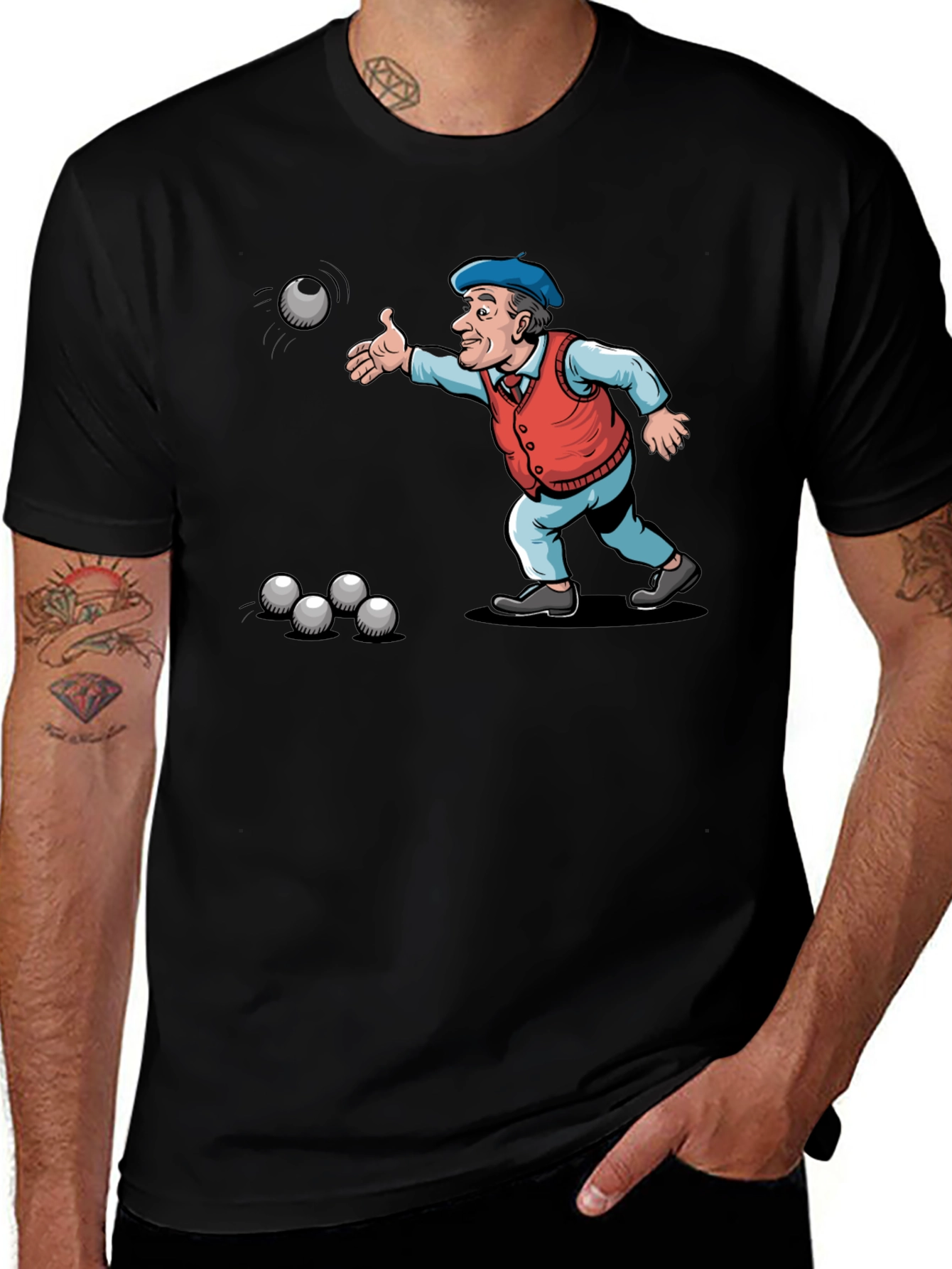 Variant 26 of Bocce Ball Player T-Shirt - Novelty Graphic Tee