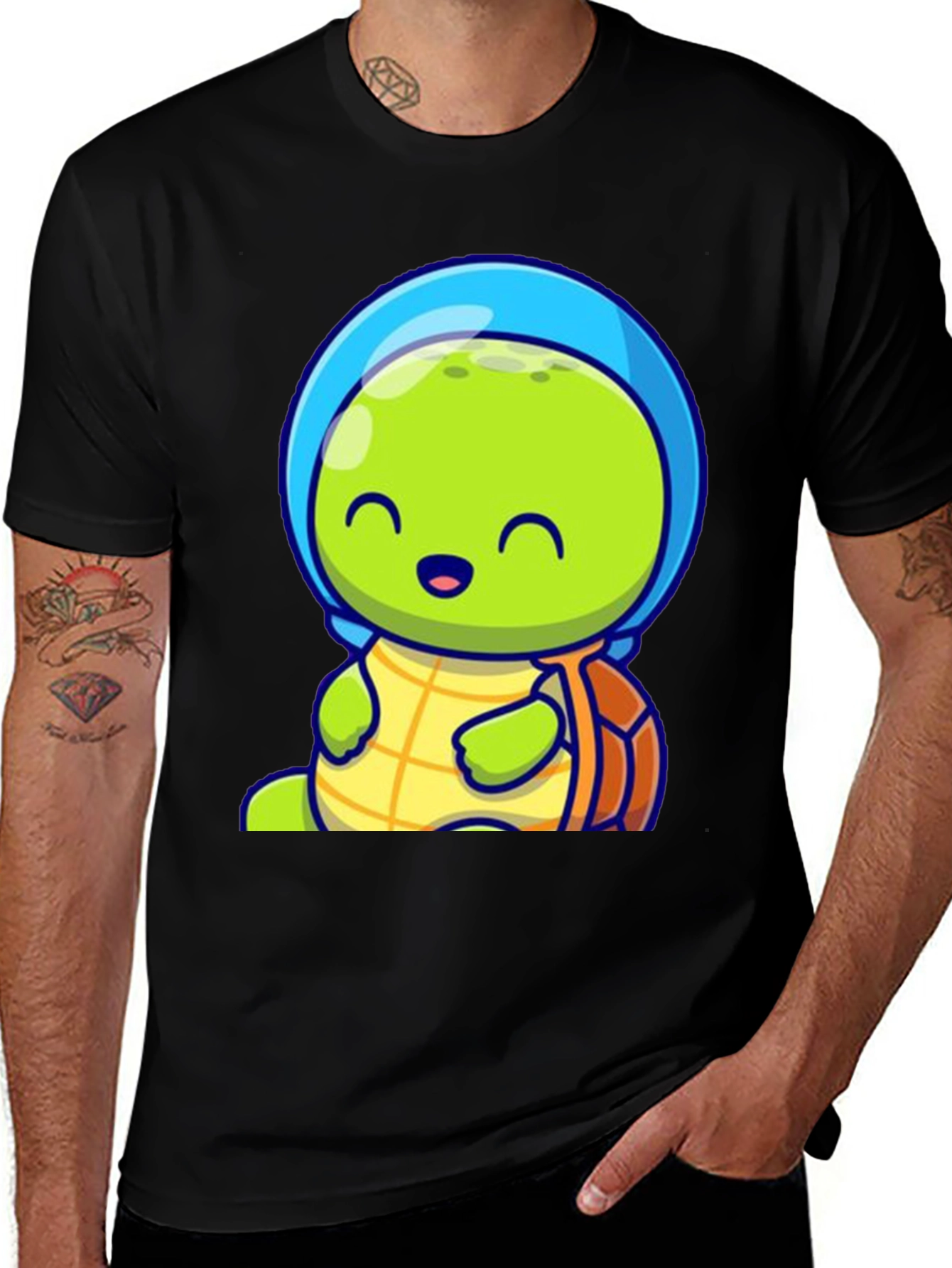 Variant 10 of Cartoon Turtle Astronaut T-Shirt