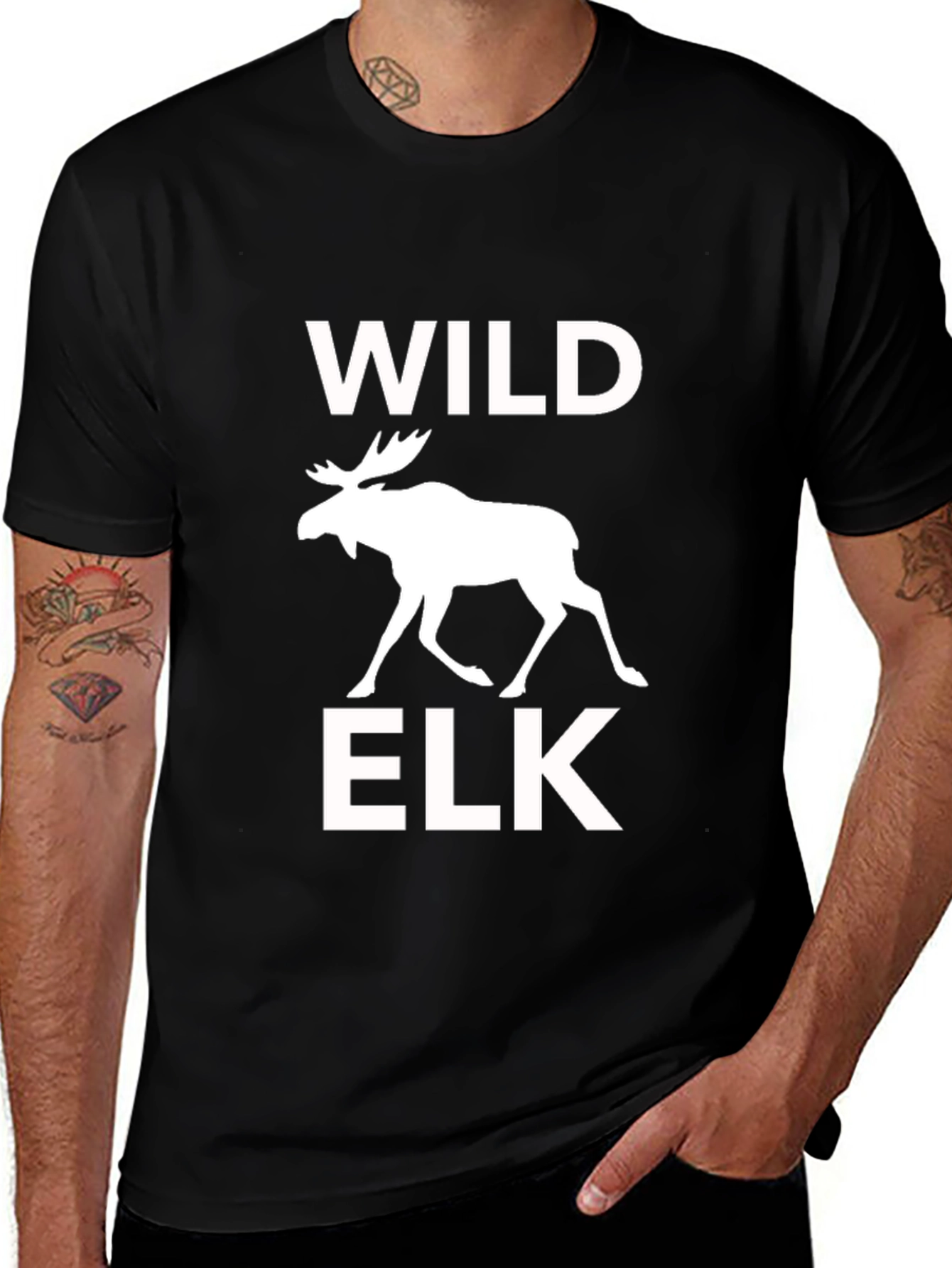 Variant 4 of Wild Elk T-Shirt - Cool Nature Graphic Tee