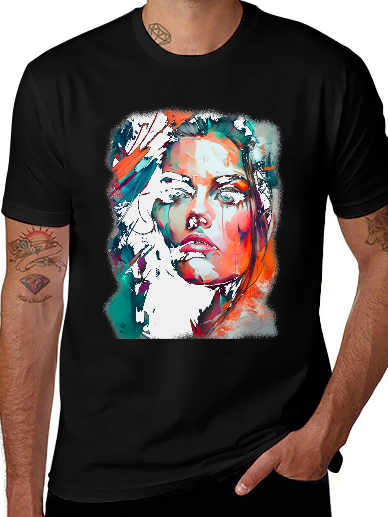 Variant 14 of Abstract Woman Portrait Graphic Tee