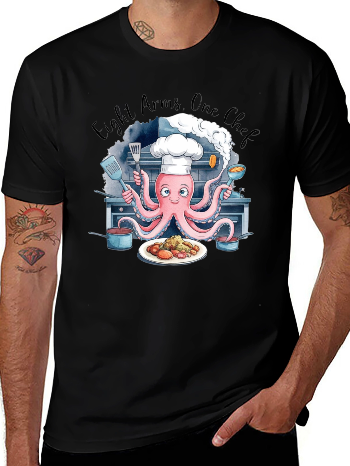 Variant 11 of Eight Arms One Chef T-Shirt