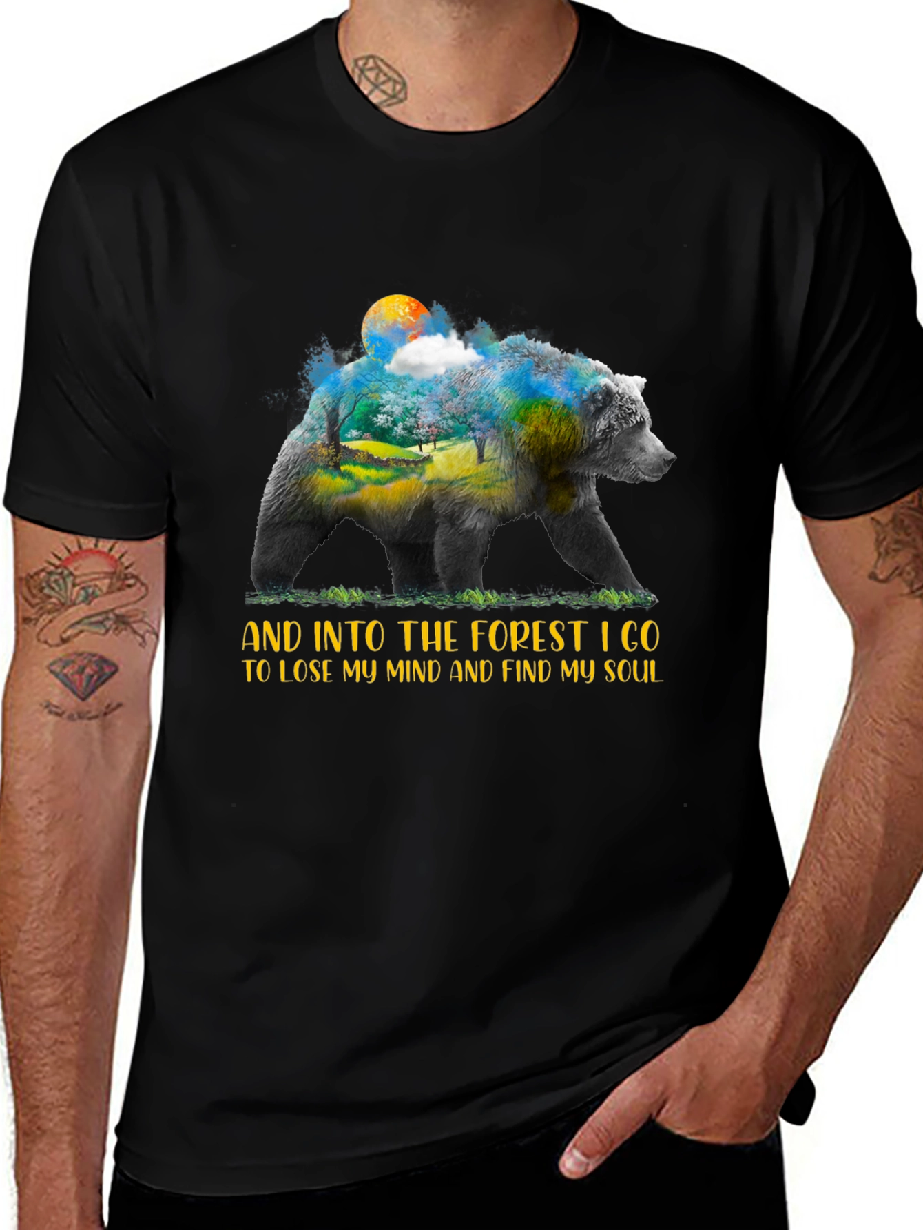 Variant 24 of Forest Bear Graphic T-Shirt - Find Your Soul