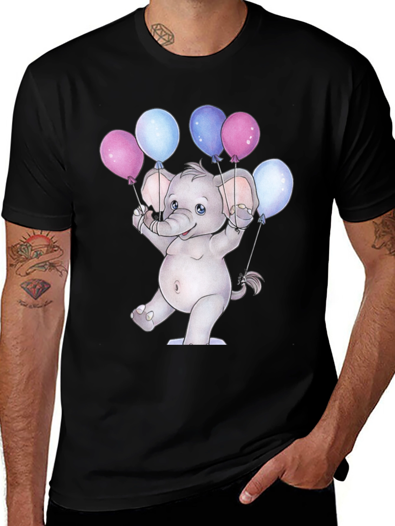 Variant 10 of Elephant Balloons Graphic T-Shirt
