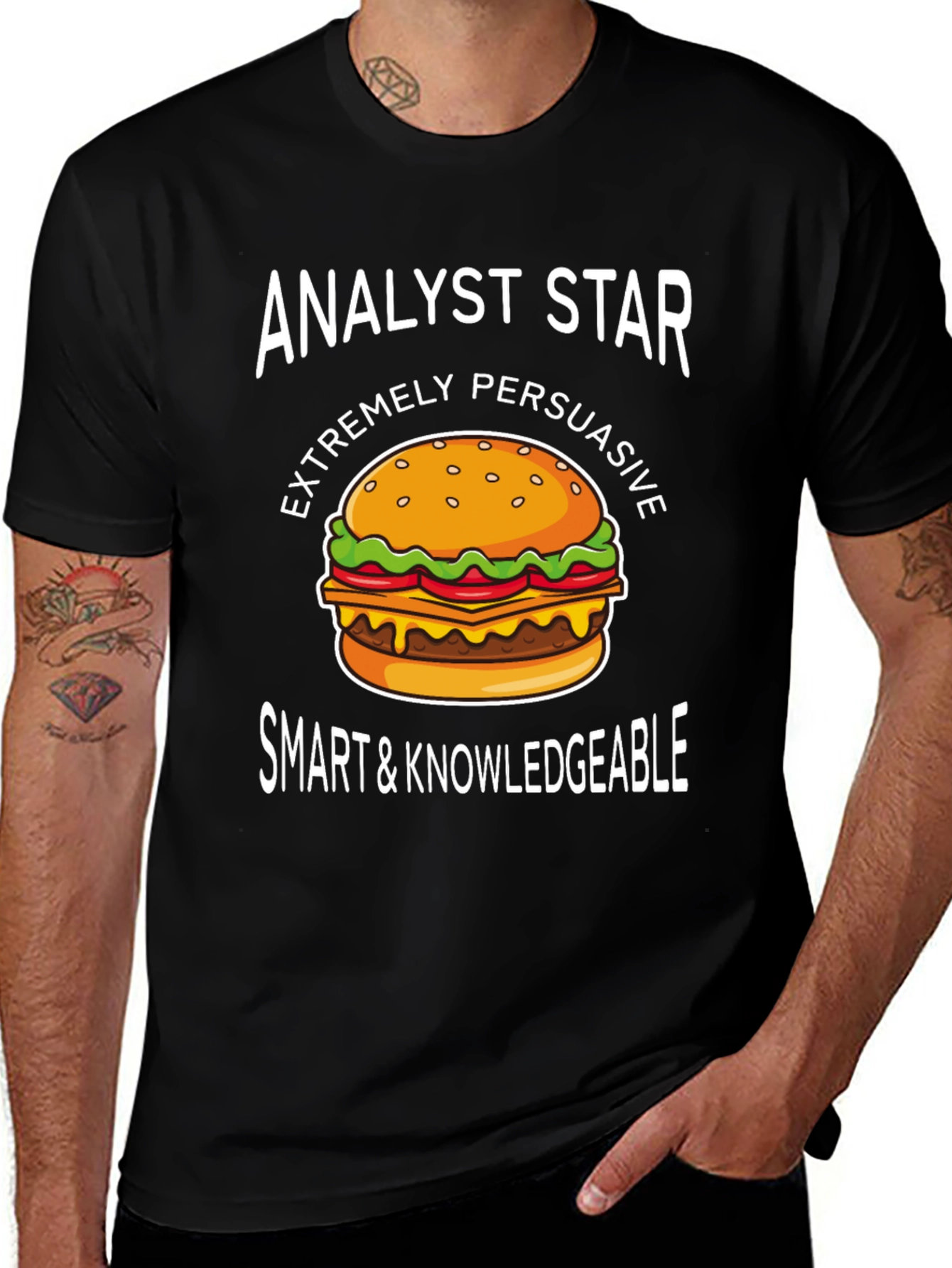 Analyst Star Burger Graphic T-Shirt