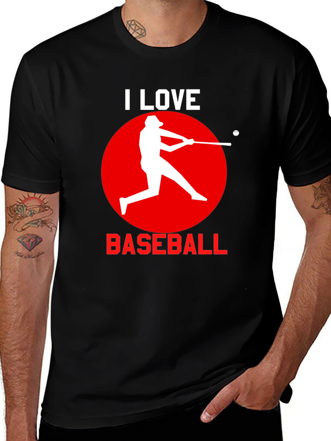 Variant 15 of I Love Baseball Graphic Tee Shirt - Sport Fan Apparel