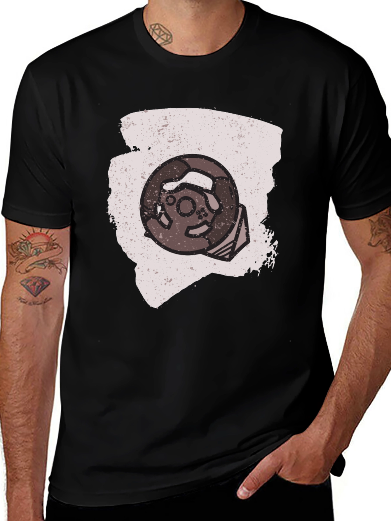 Variant 30 of Retro Gaming Wheel Graphic Tee - Gamer Style