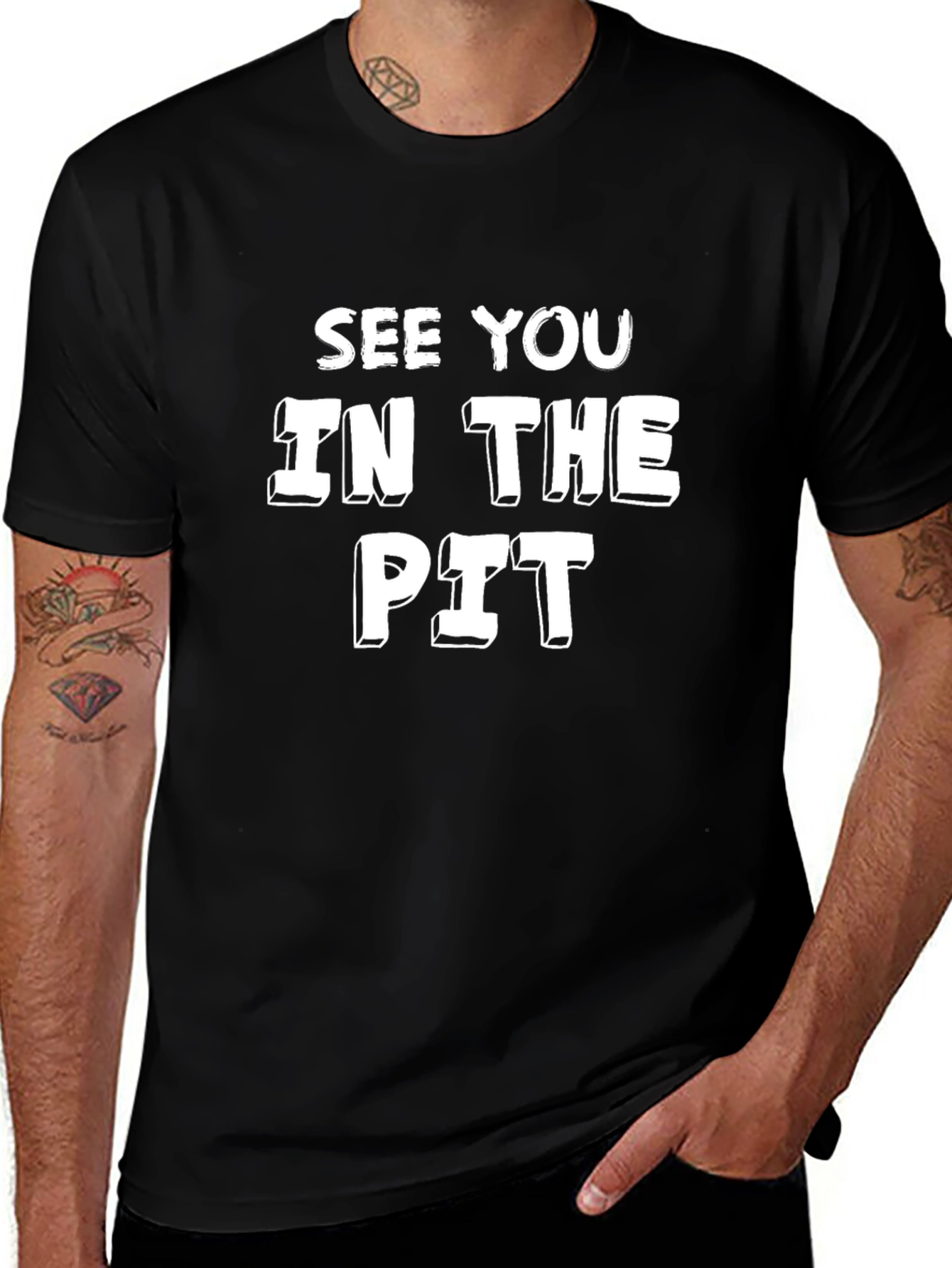 Variant 2 of See You In The Pit Graphic Tee - Black