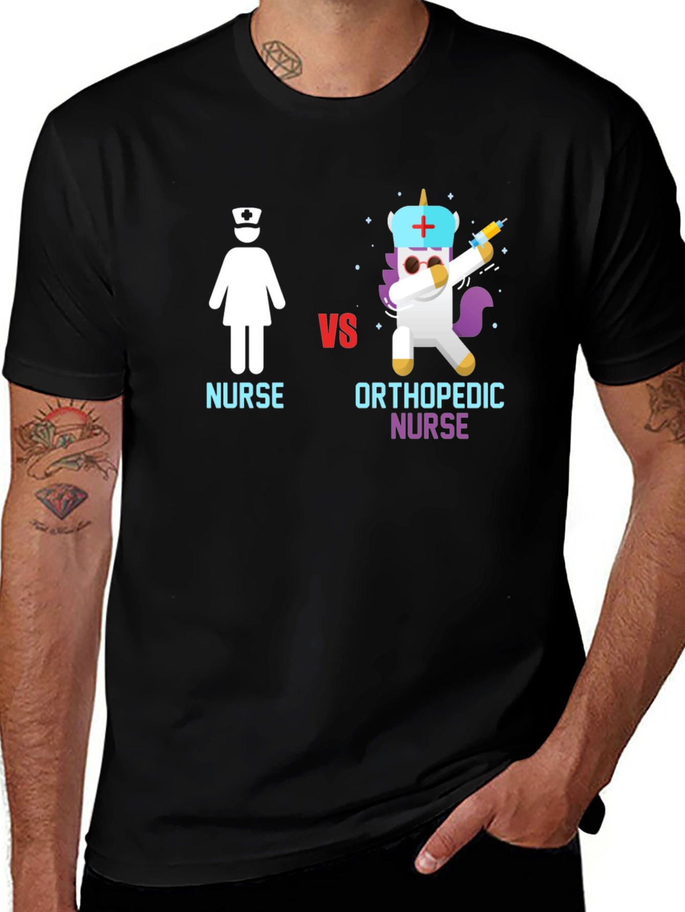 Variant 2 of Nurse vs Orthopedic Nurse Graphic T-Shirt