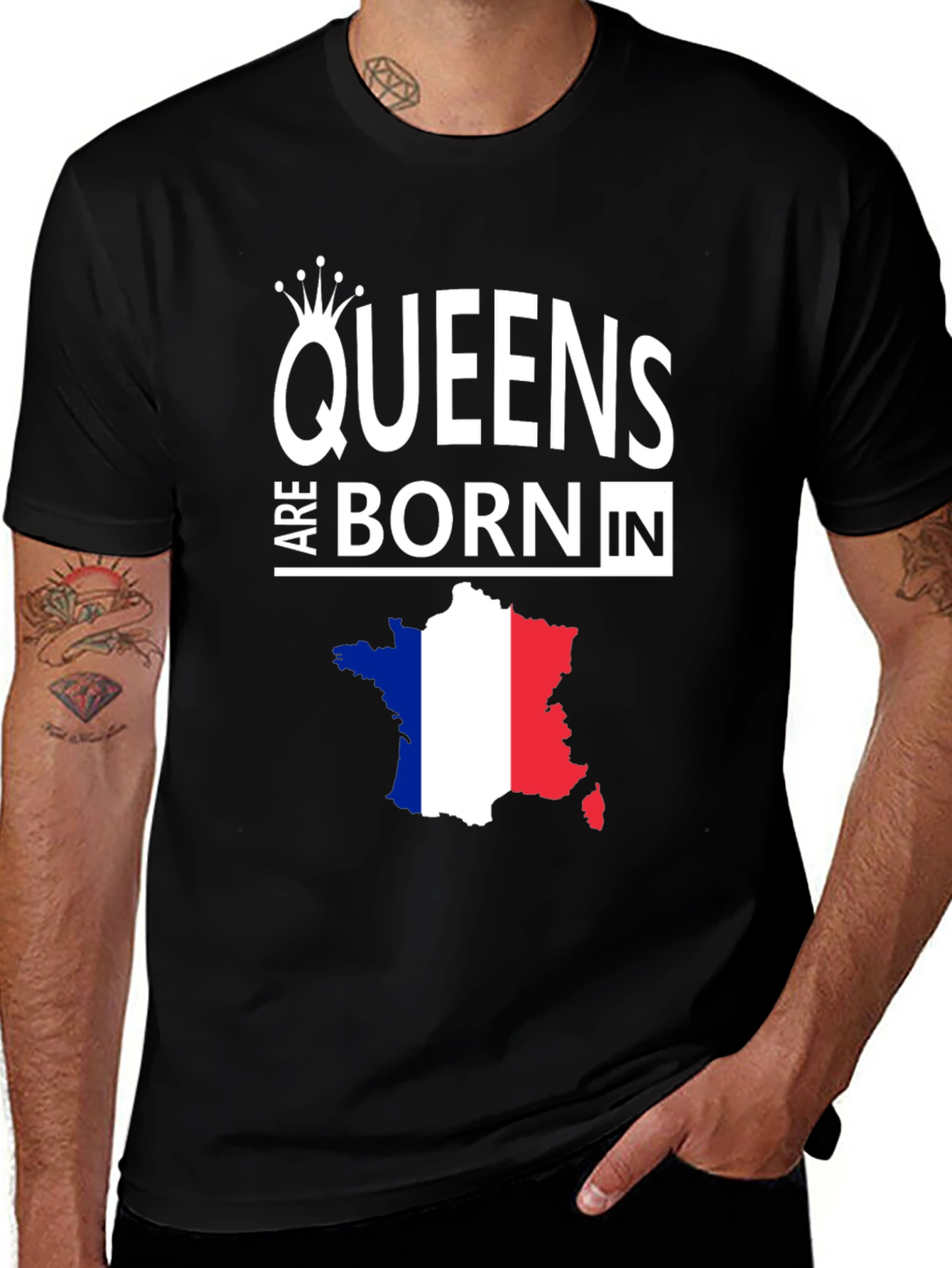 Variant 2 of Queens Are Born In France Graphic Tee