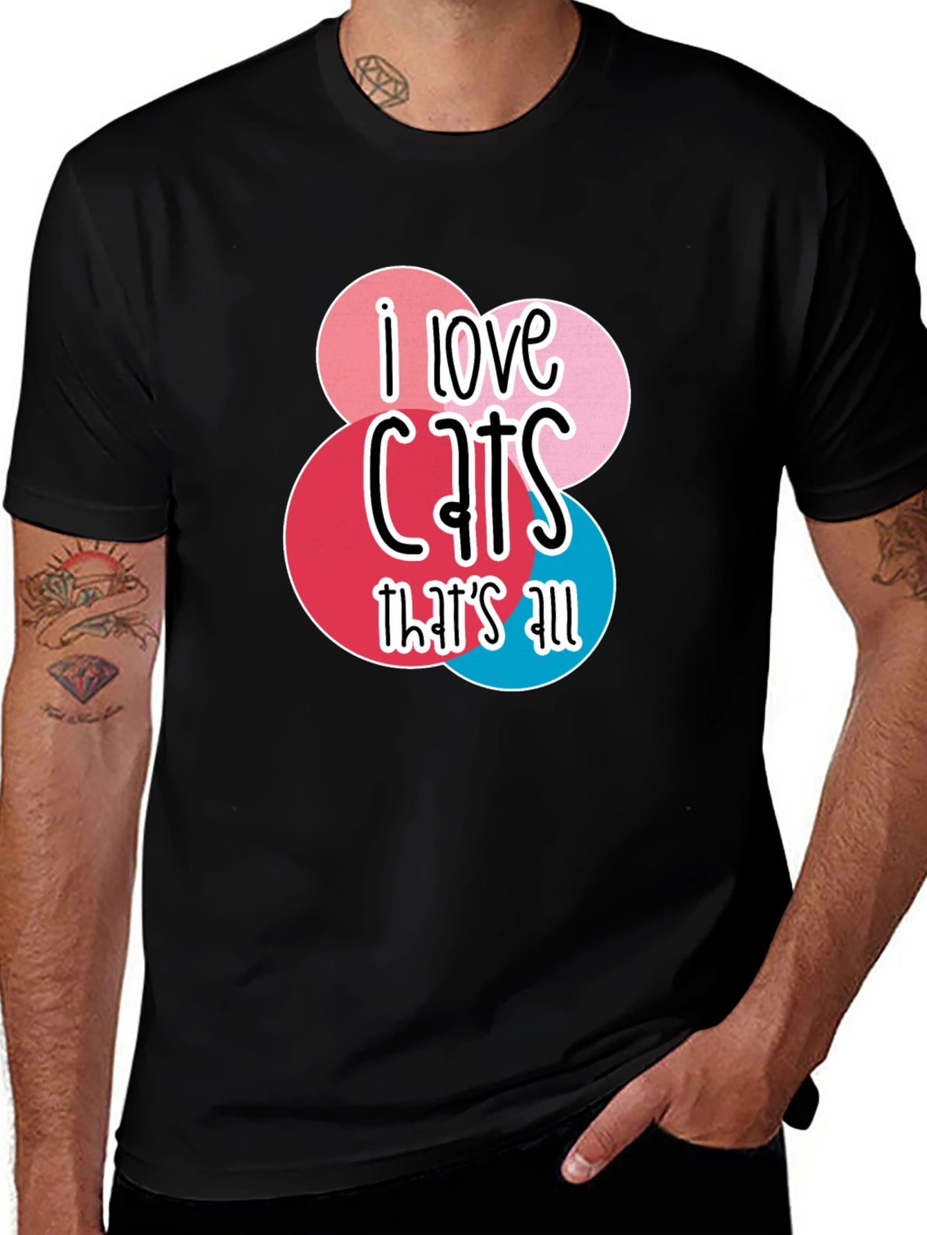 Variant 28 of I Love Cats T-Shirt, Fun Graphic Tee