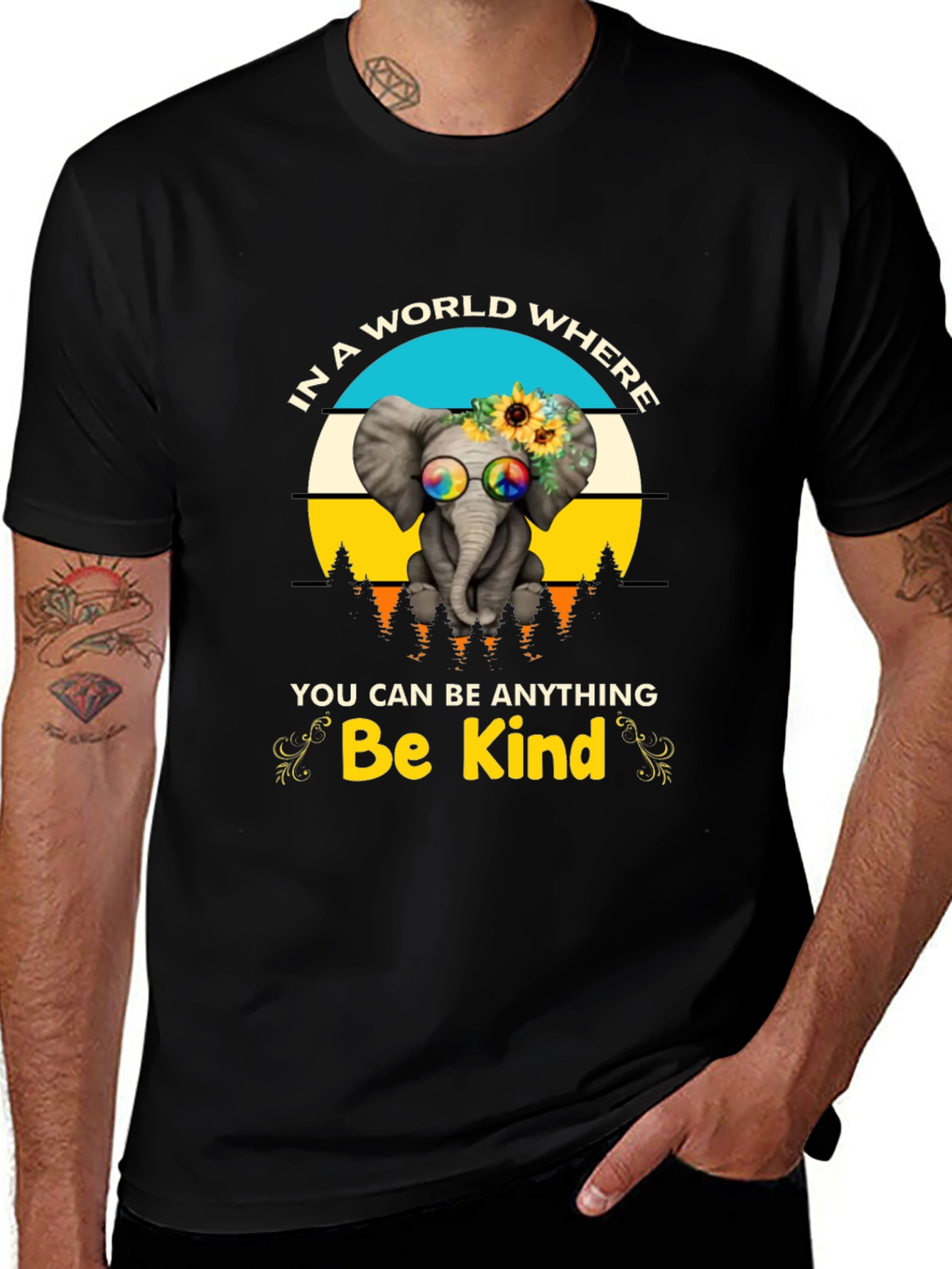 Variant 9 of Be Kind Elephant Graphic Tee
