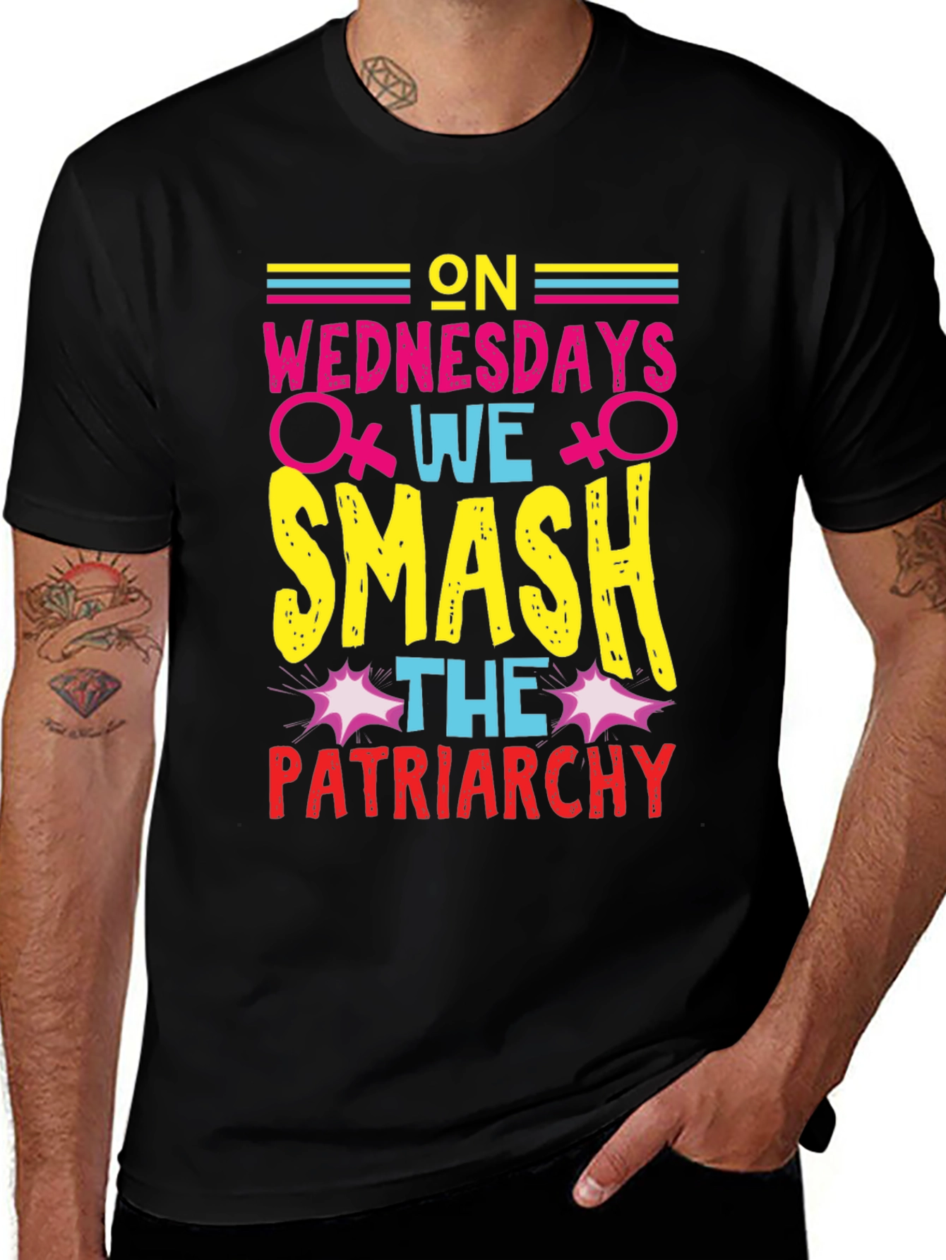 Variant 26 of Smash the Patriarchy T-Shirt - Feminist Wednesday Tee