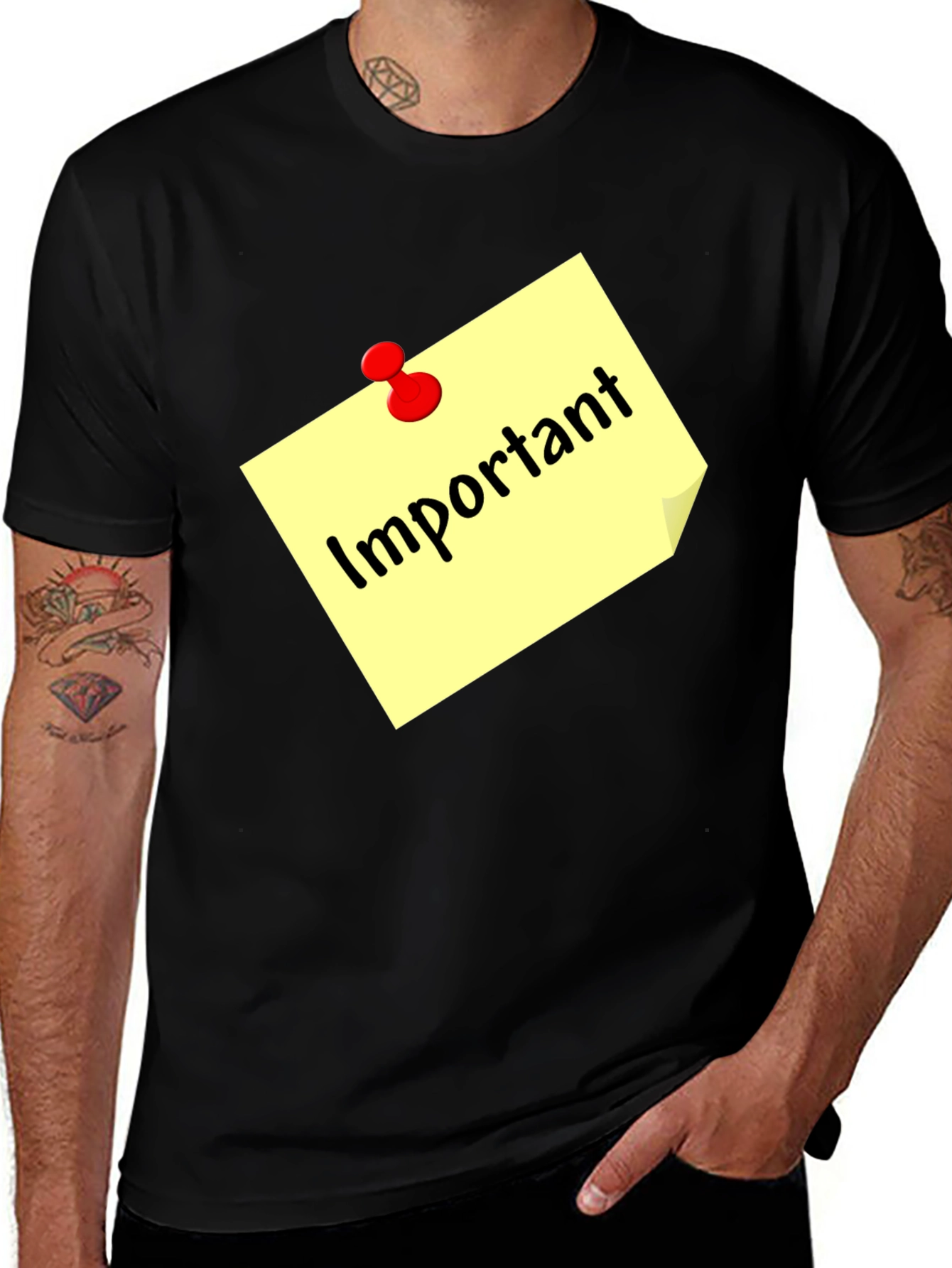Variant 27 of Important Note Black T-Shirt