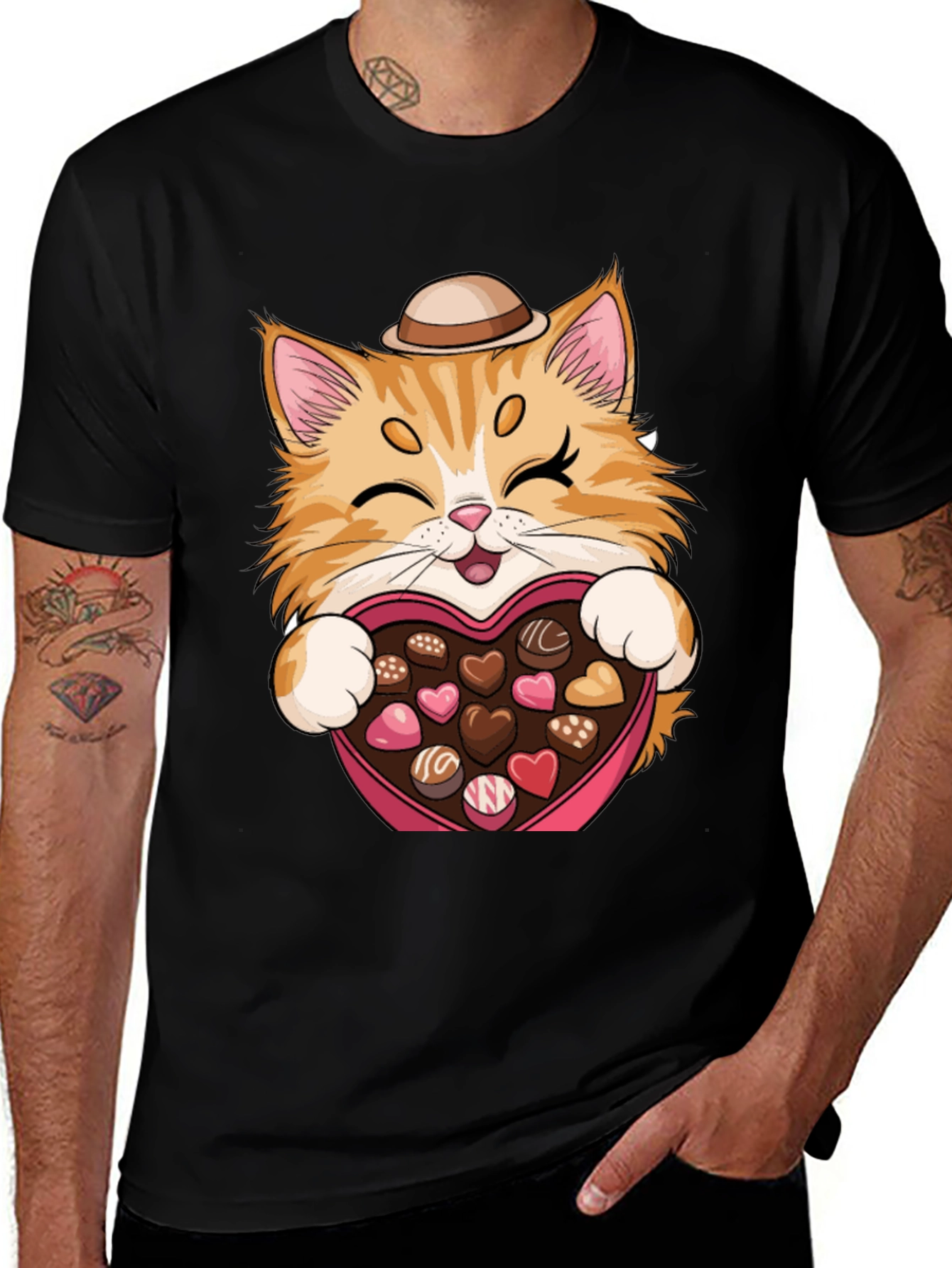Variant 25 of Cat With Chocolates T-Shirt