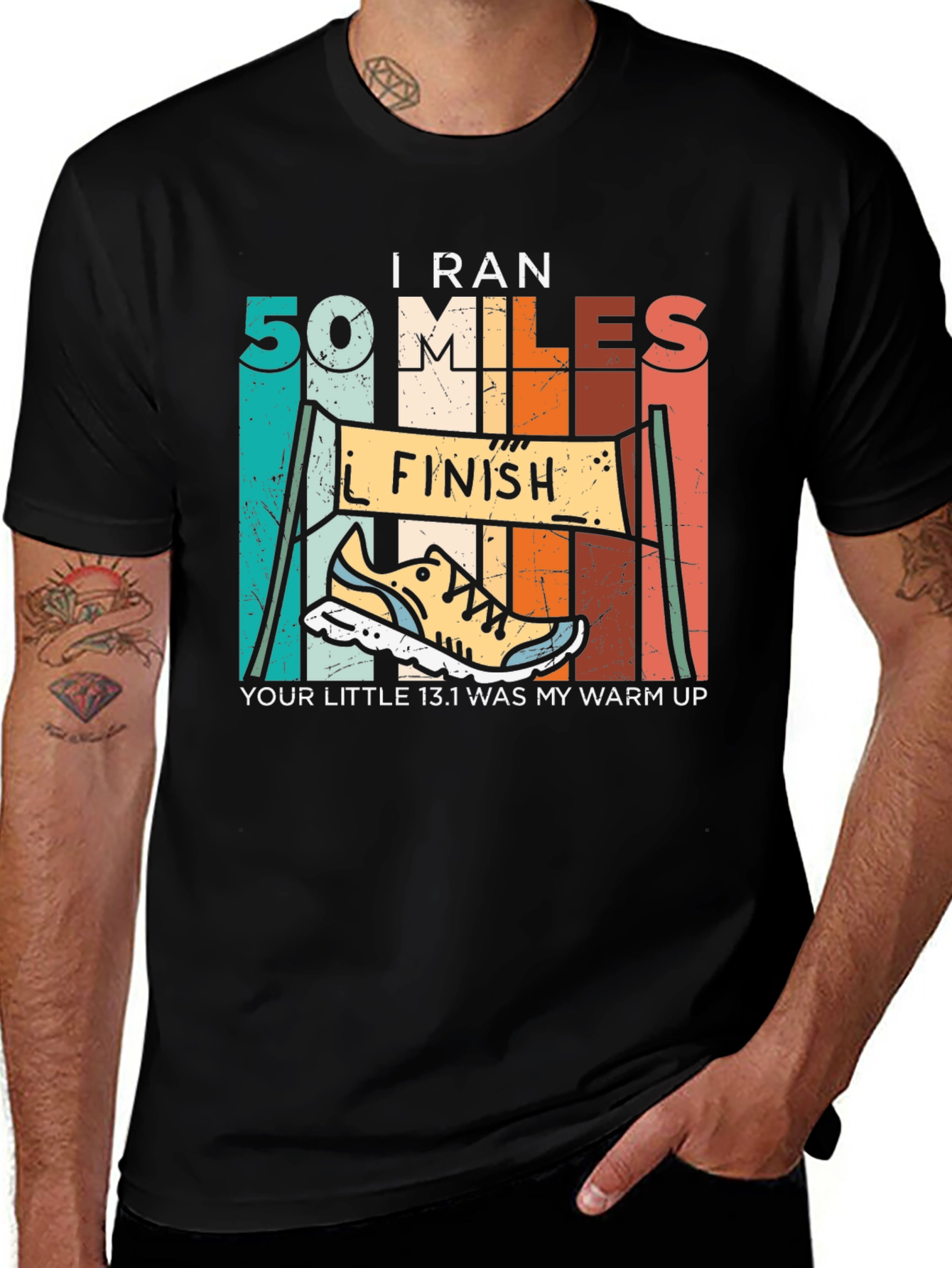 Variant 29 of I Ran 50 Miles Running T-Shirt