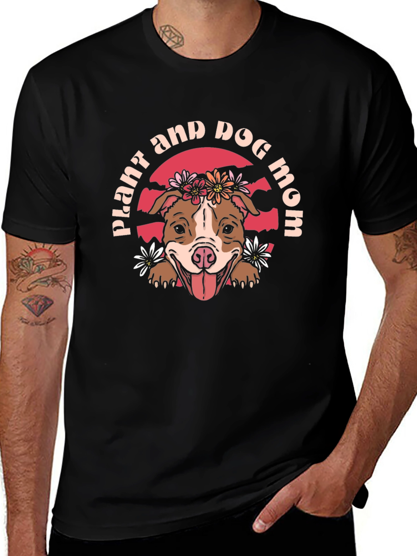 Variant 7 of Plant and Dog Mom Graphic Tee