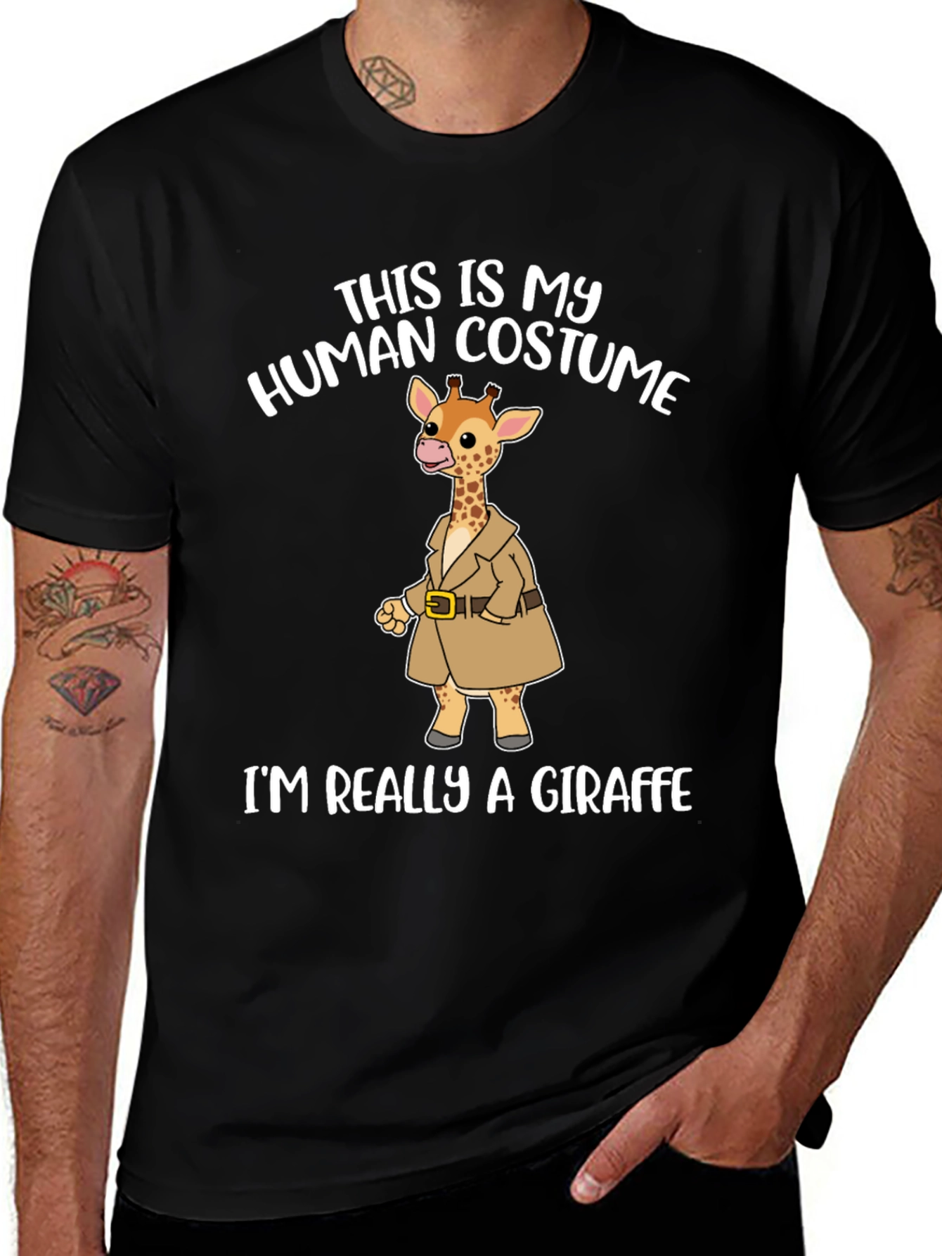 Variant 21 of Human Costume Giraffe T-Shirt