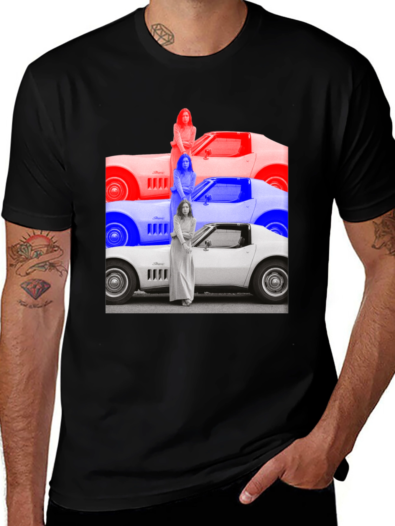 Variant 3 of Vintage Vette T-Shirt - Retro Car Graphic Tee