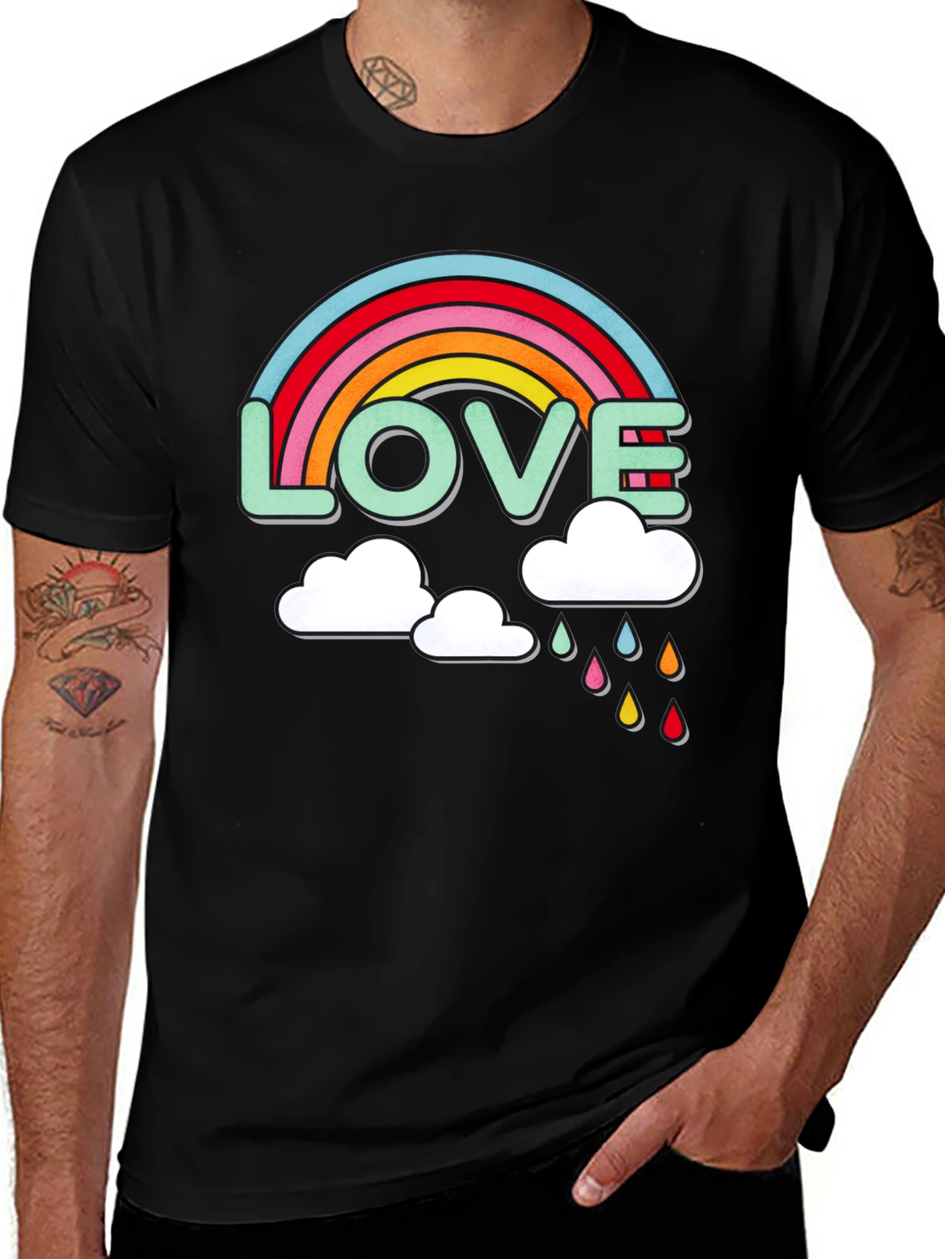 Variant 11 of Love Rainbow Graphic T-Shirt